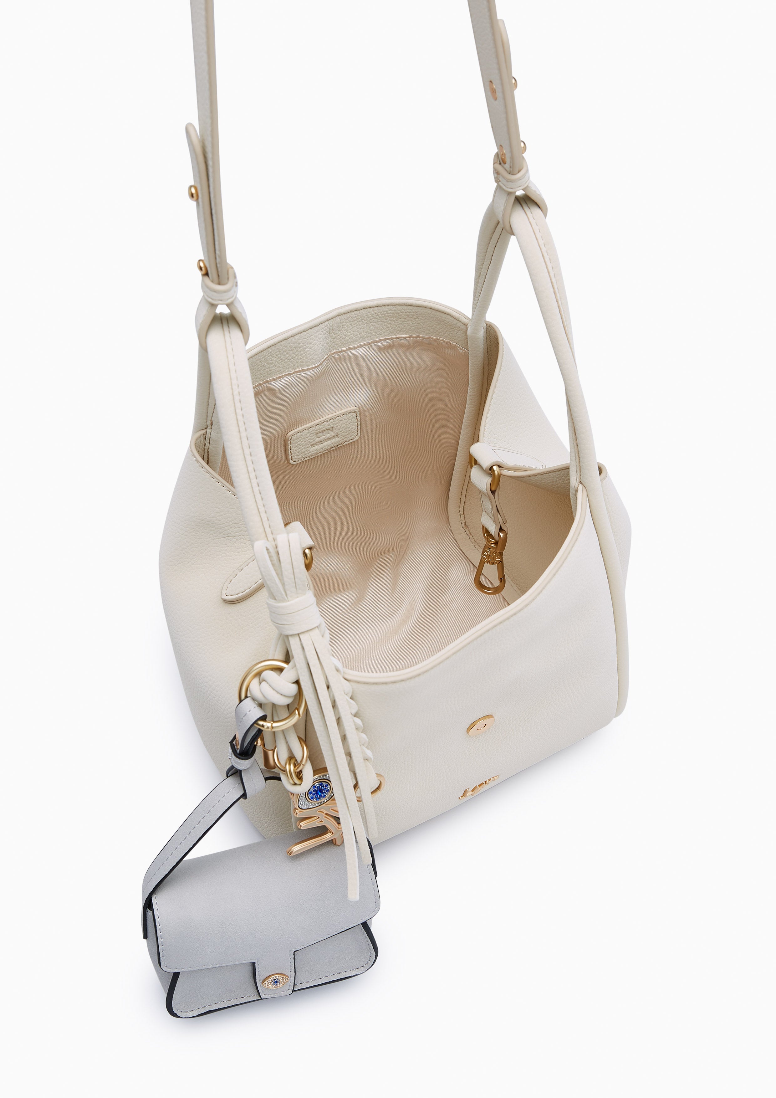 Evilly Handle  M Handbag - Ivory