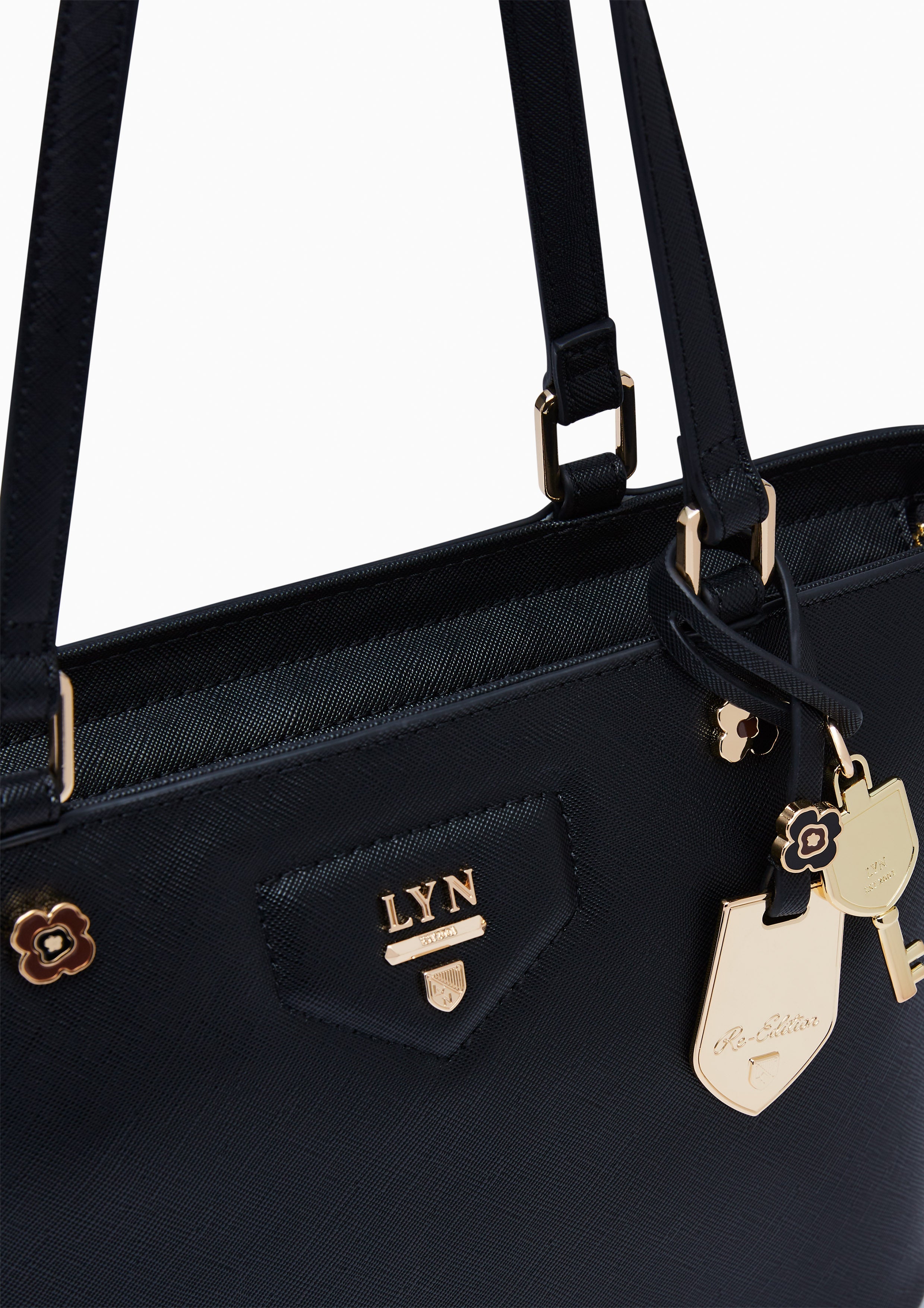 Poppy Print Carina M Tote Bag - Black