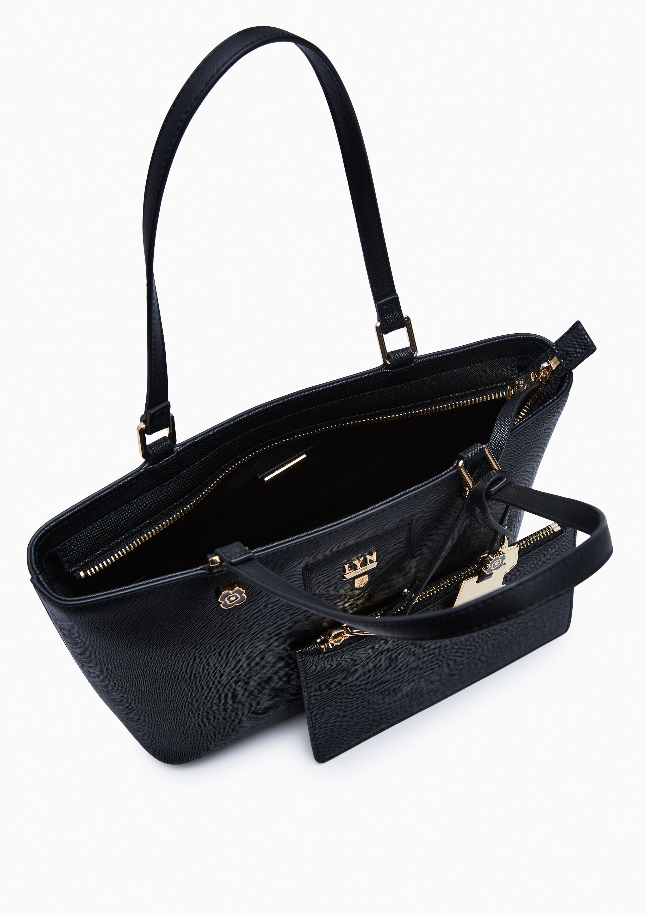 Poppy Print Carina M Tote Bag - Black