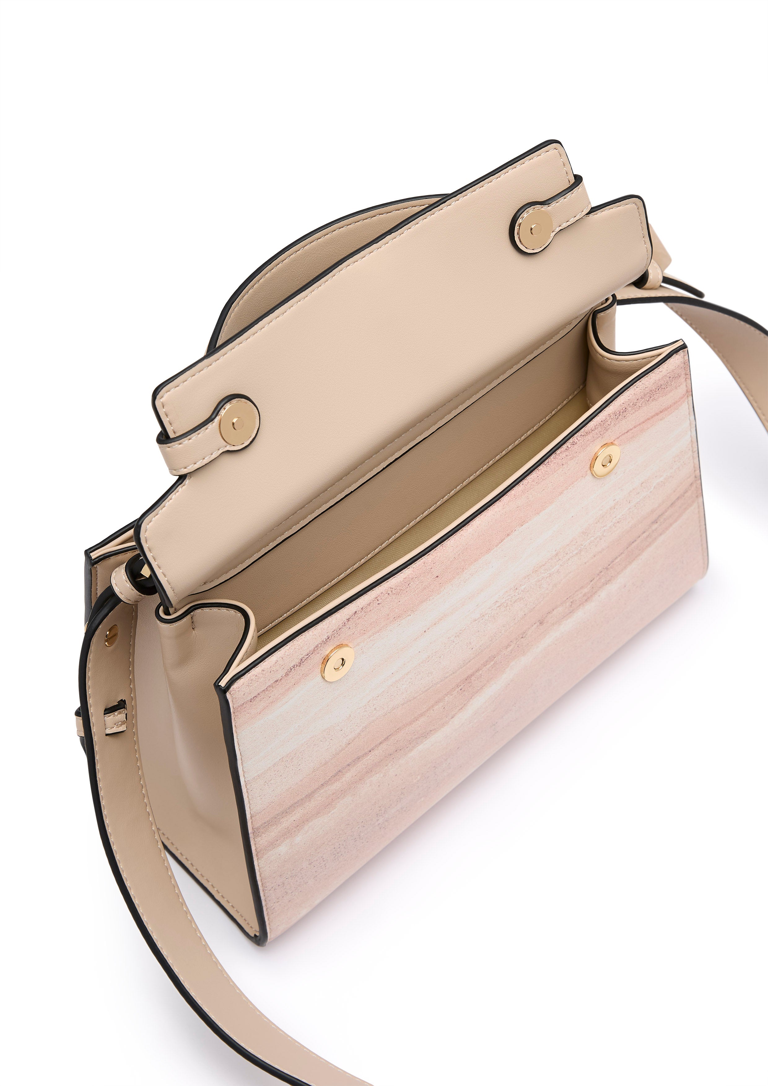 Anderson Earthy Top M Handbag - Printed Beige