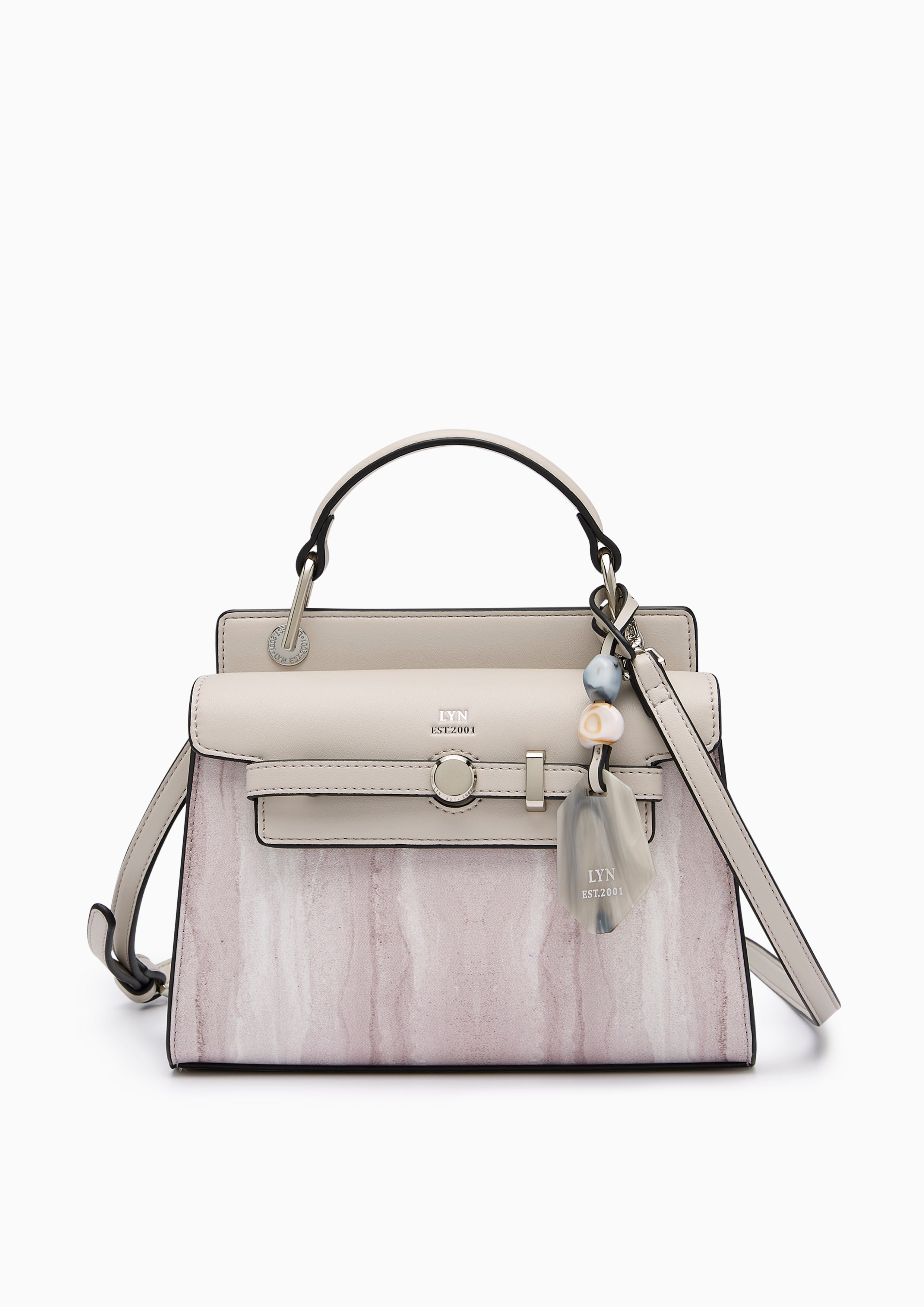 Anderson Earthy Top S Handbag - Light Printed Grey