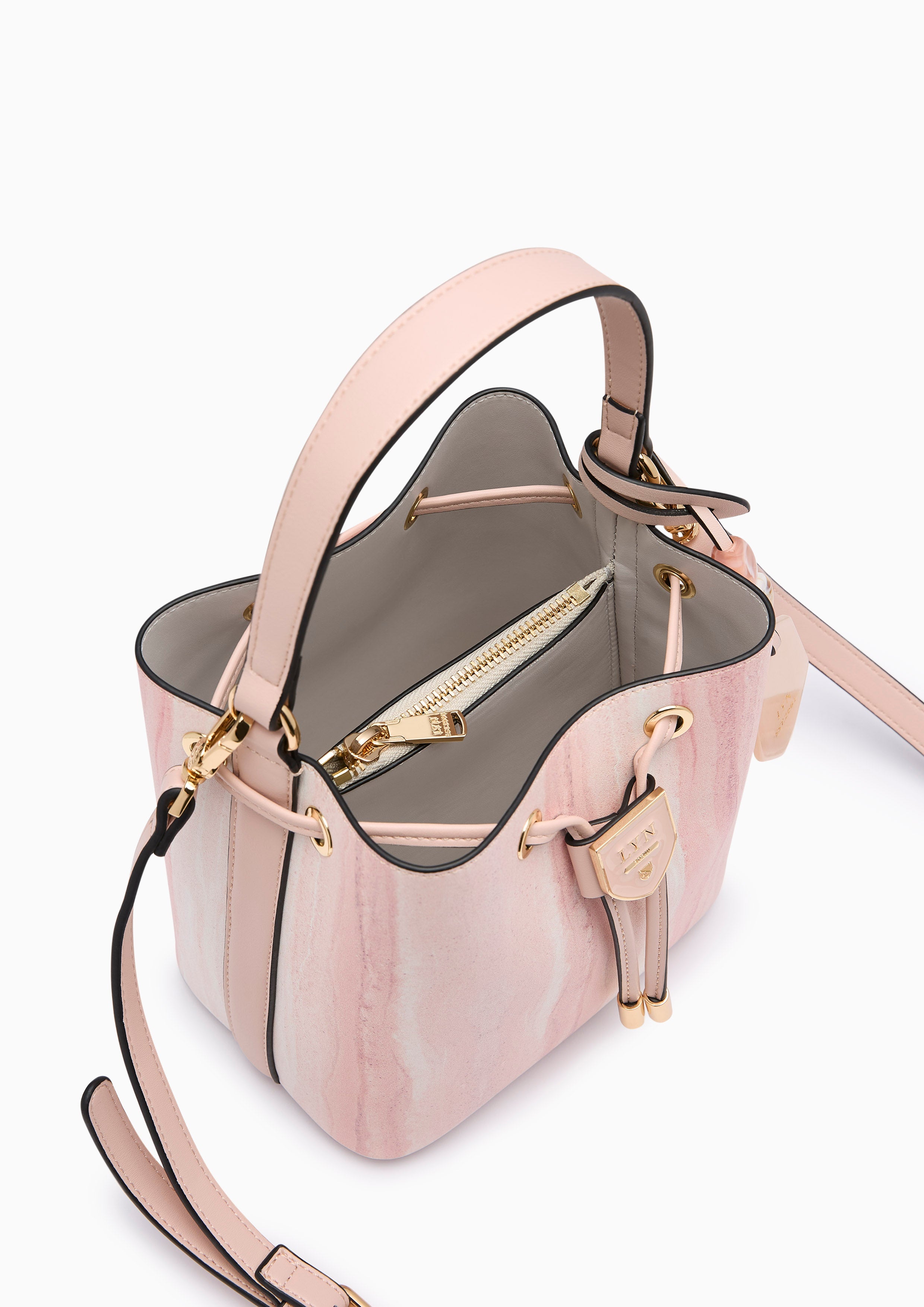Carina Earthy Bucket S Bucket Bag - Light Printed Pink