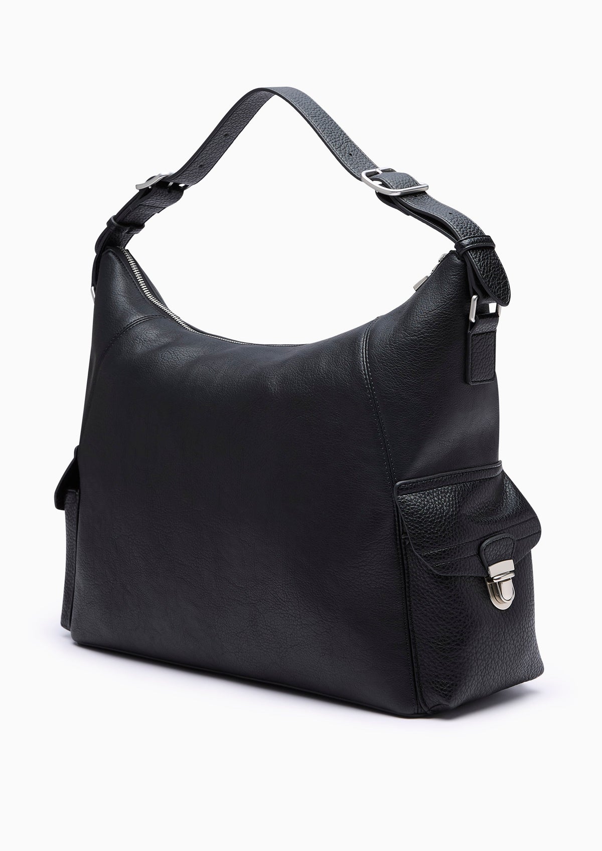 Everest Homme Infinite Hobo Xl Shoulder Bag - Black
