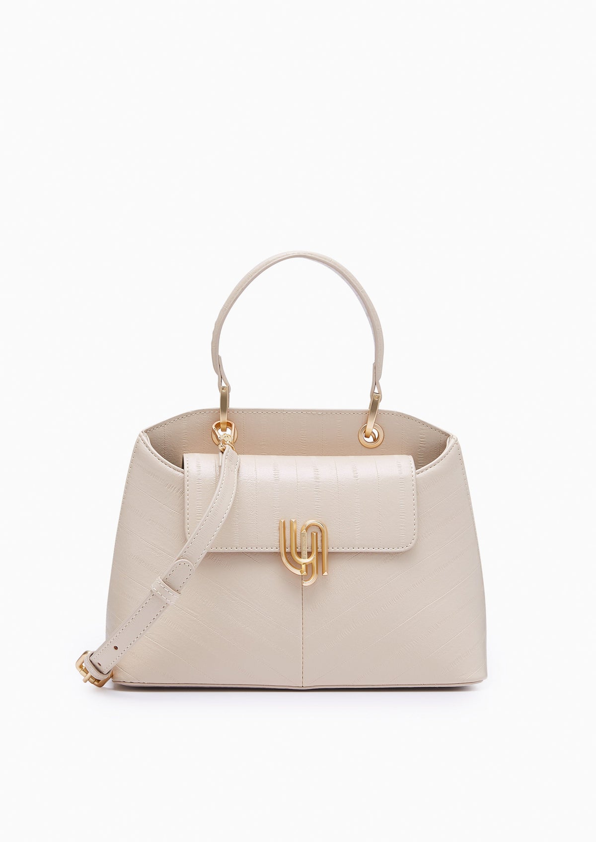 Cleo Top Handle M Handbag - Light Beige