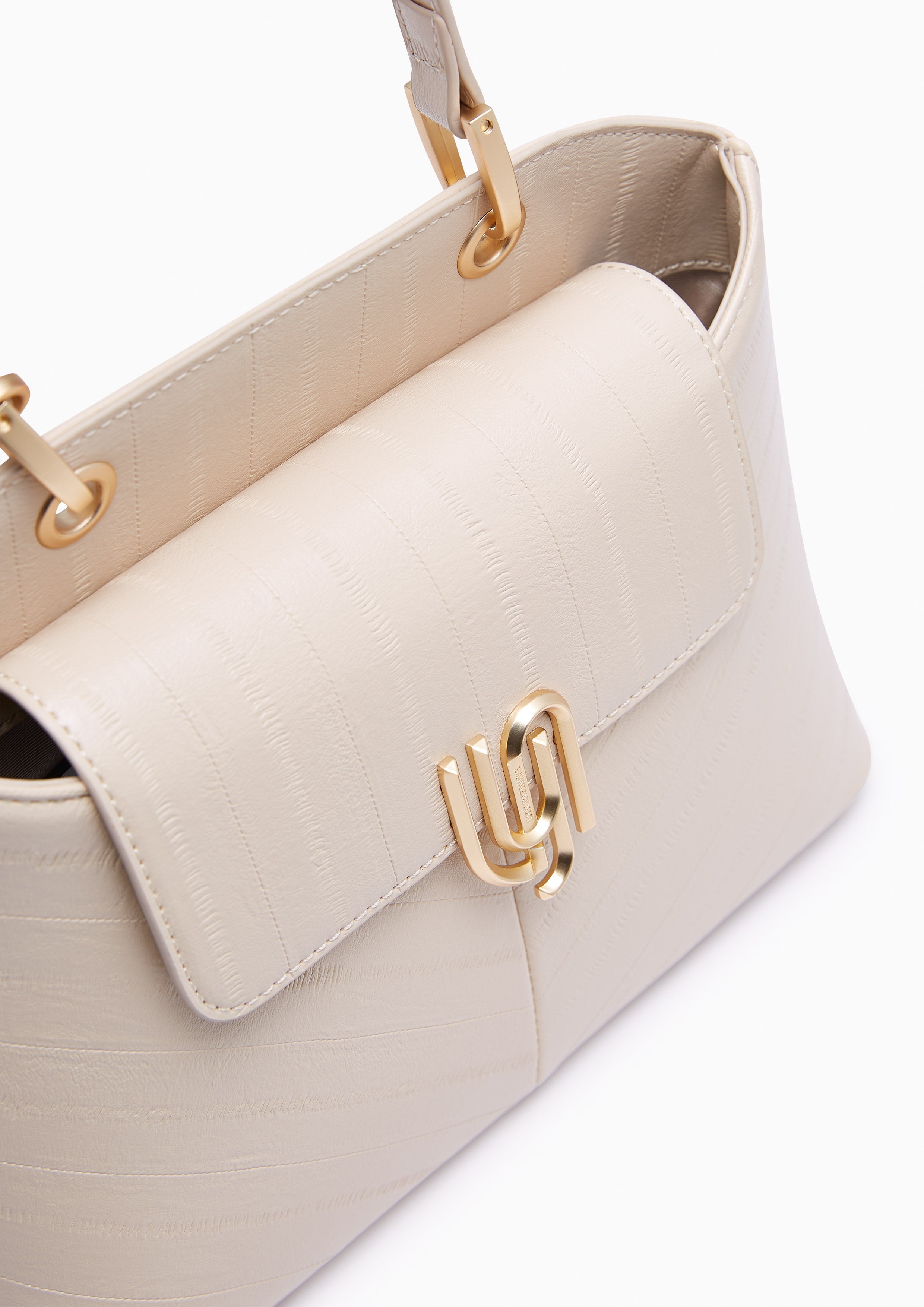 Cleo Top Handle M Handbag - Light Beige