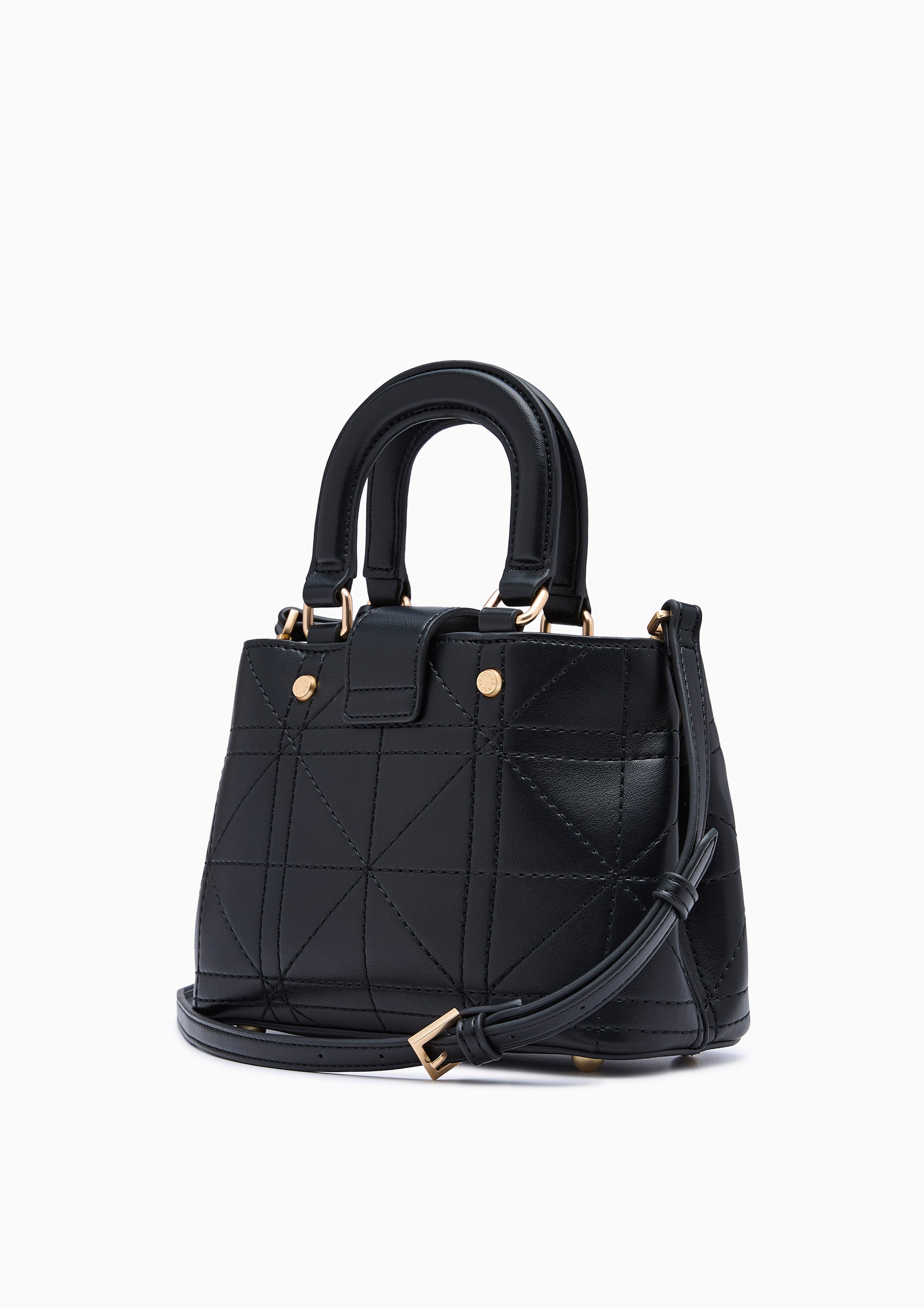 Re-Edit Athena Grid S Crossbody Bag - Black