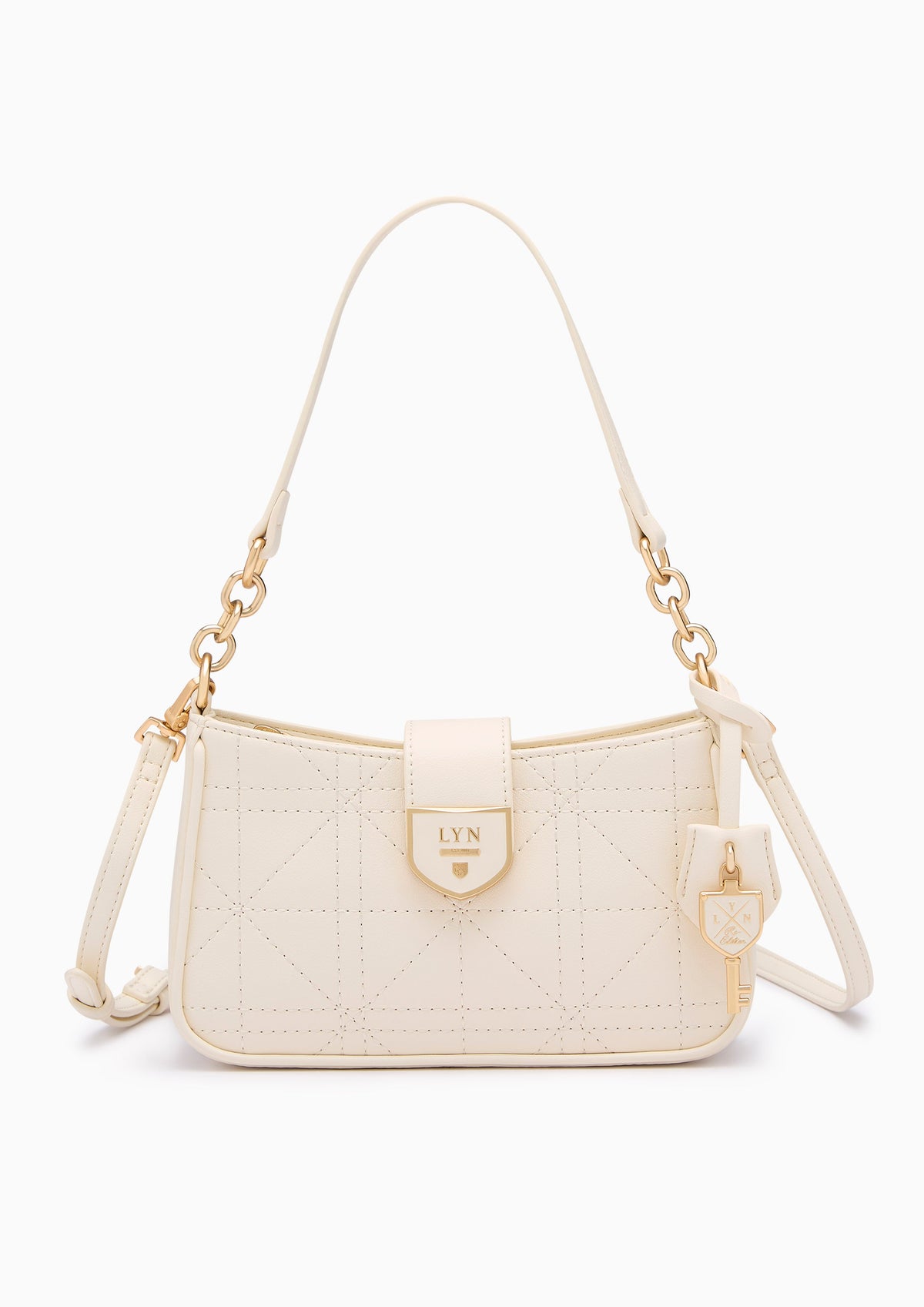 Re-Edit Athella Grid  S Shoulder Bag - Ivory