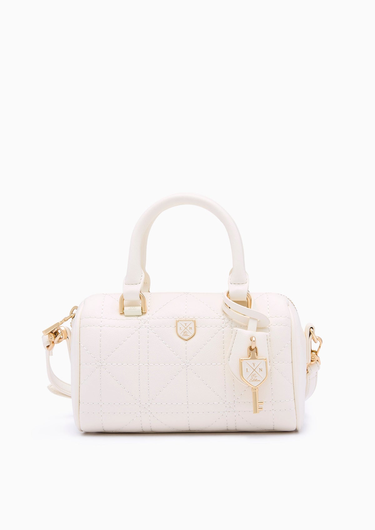Re-Edit Burton Grid Duffle S Handbag - Ivory