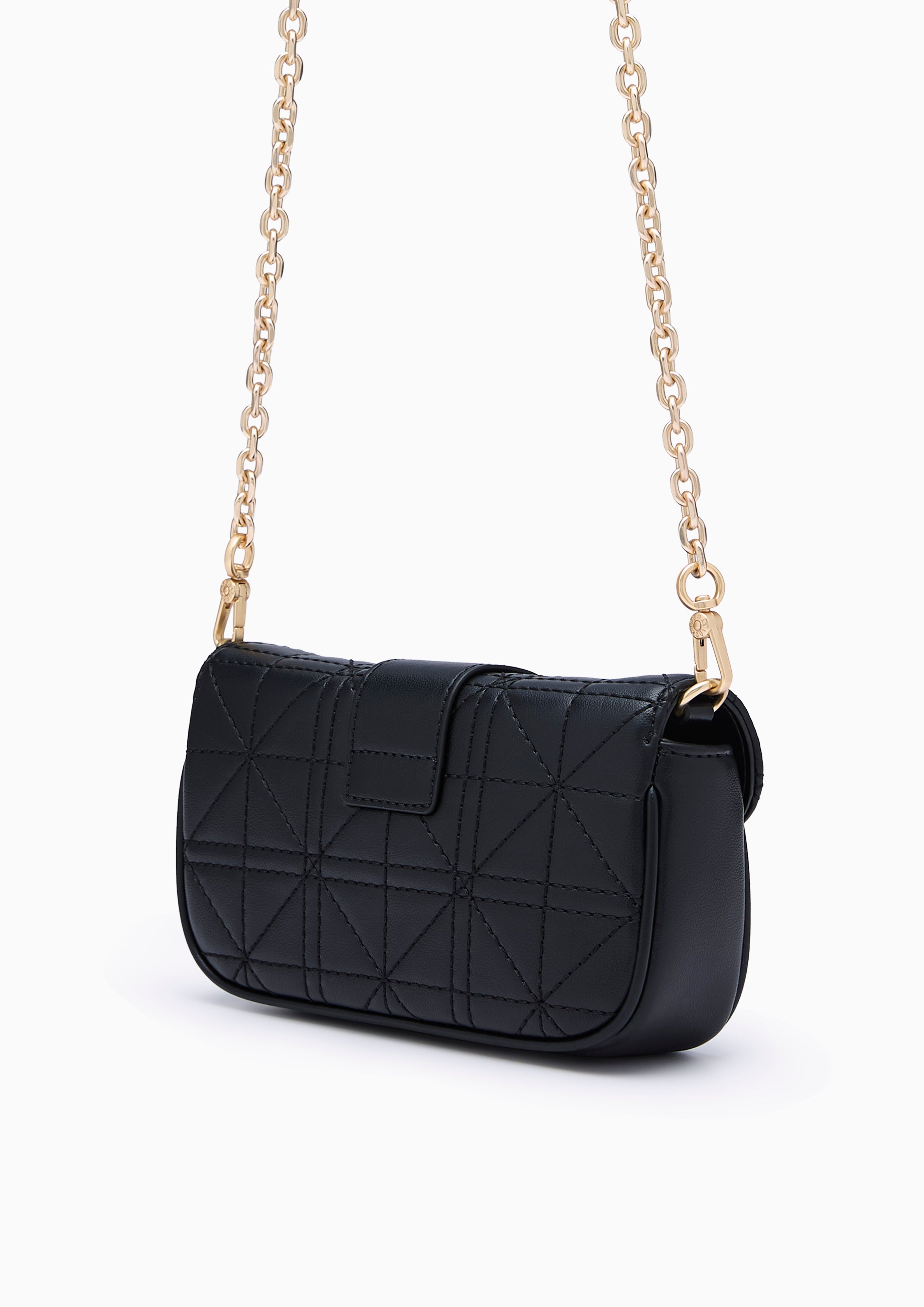 Re-Edit Acasia Grid Mini  Crossbody Bag - Black