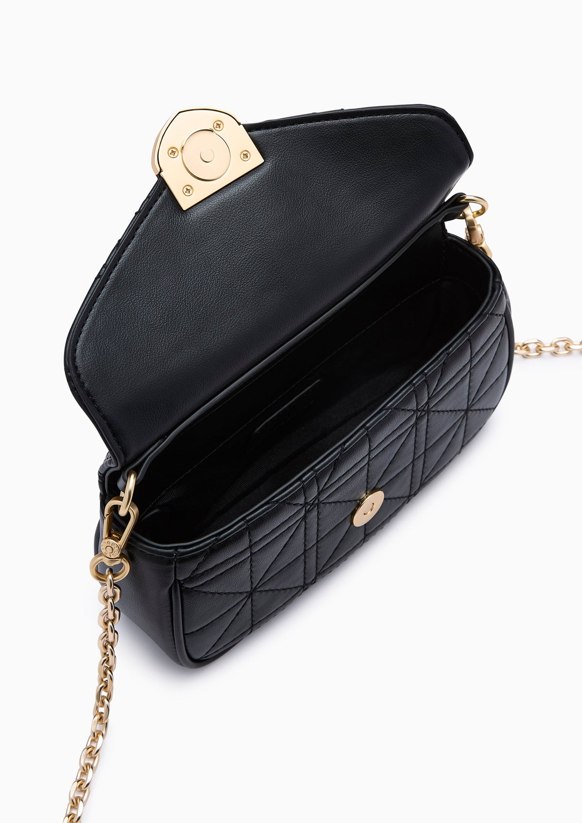 Re-Edit Acasia Grid Mini  Crossbody Bag - Black