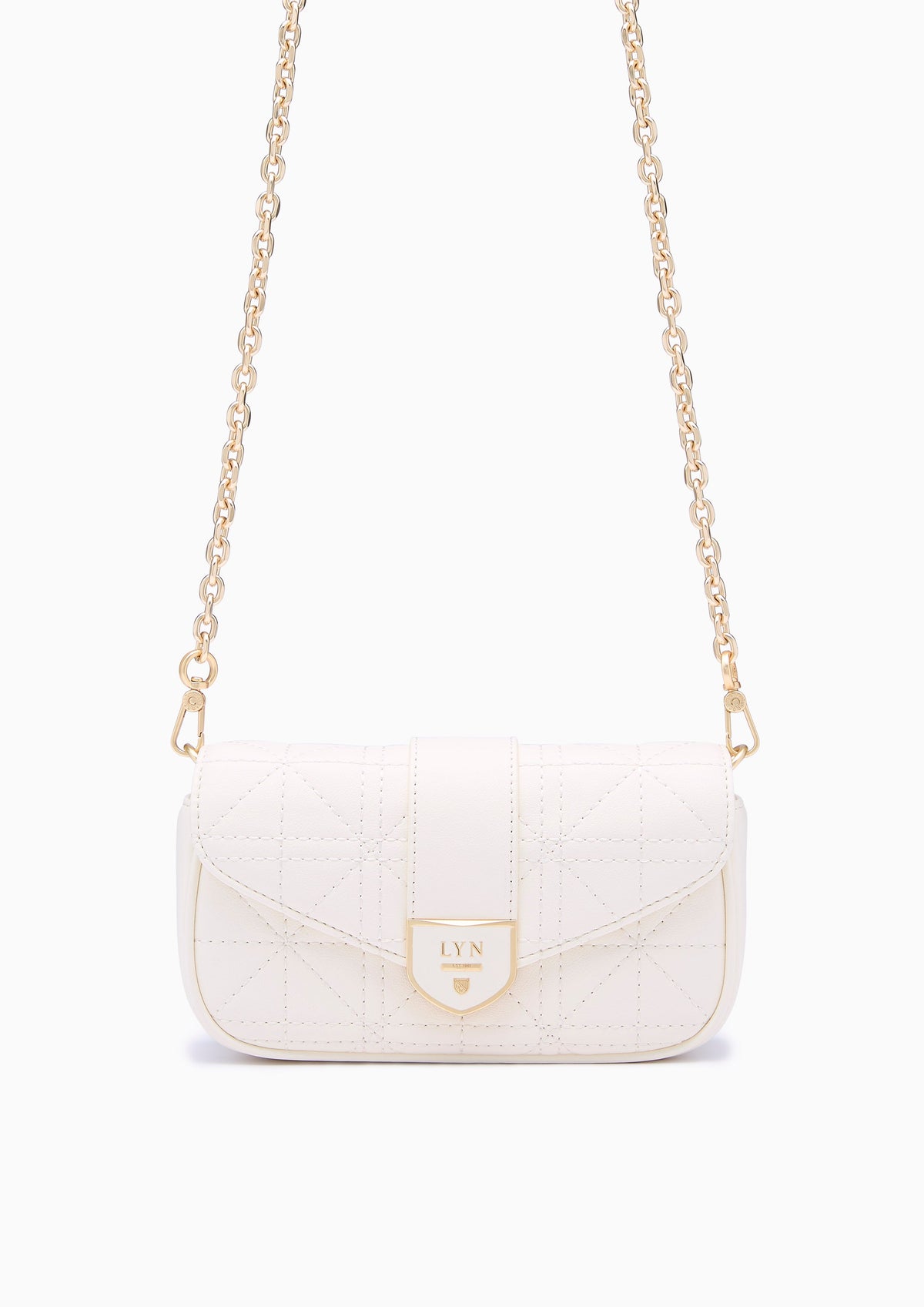 Re-Edit Acasia Grid Mini  Crossbody Bag - Ivory