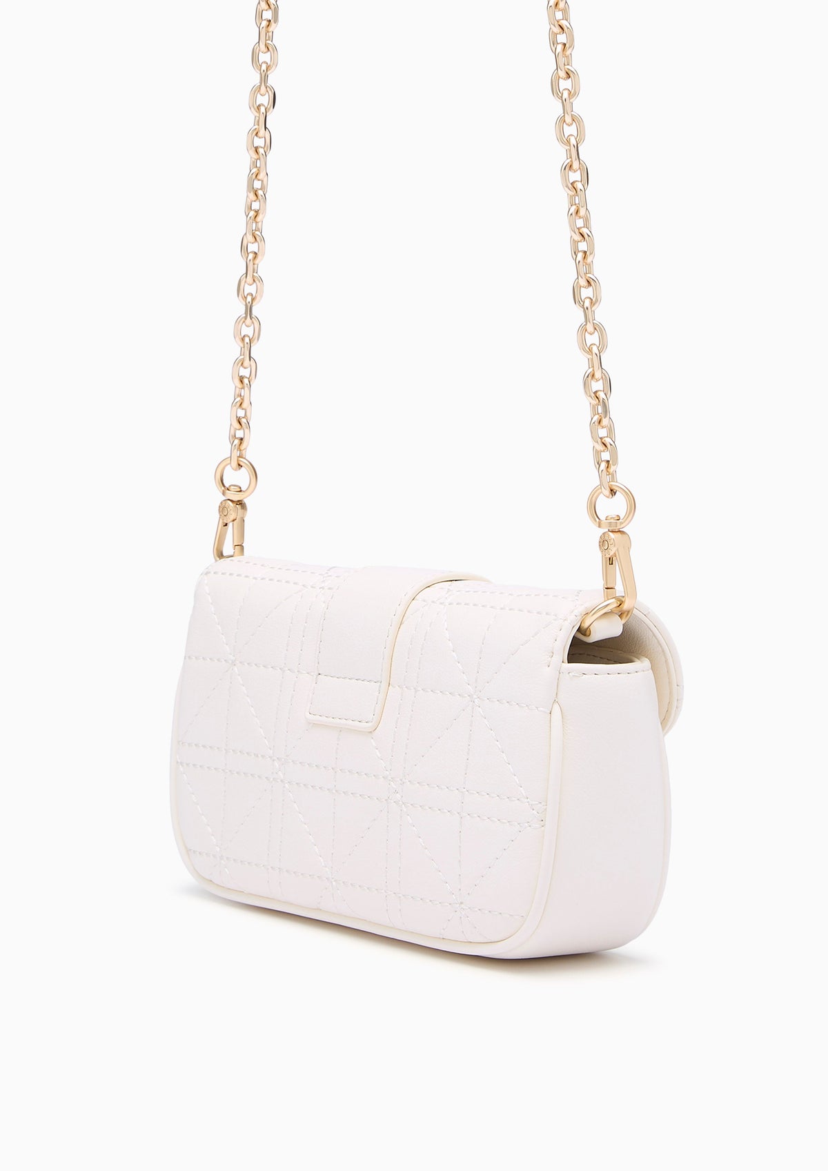 Re-Edit Acasia Grid Mini  Crossbody Bag - Ivory