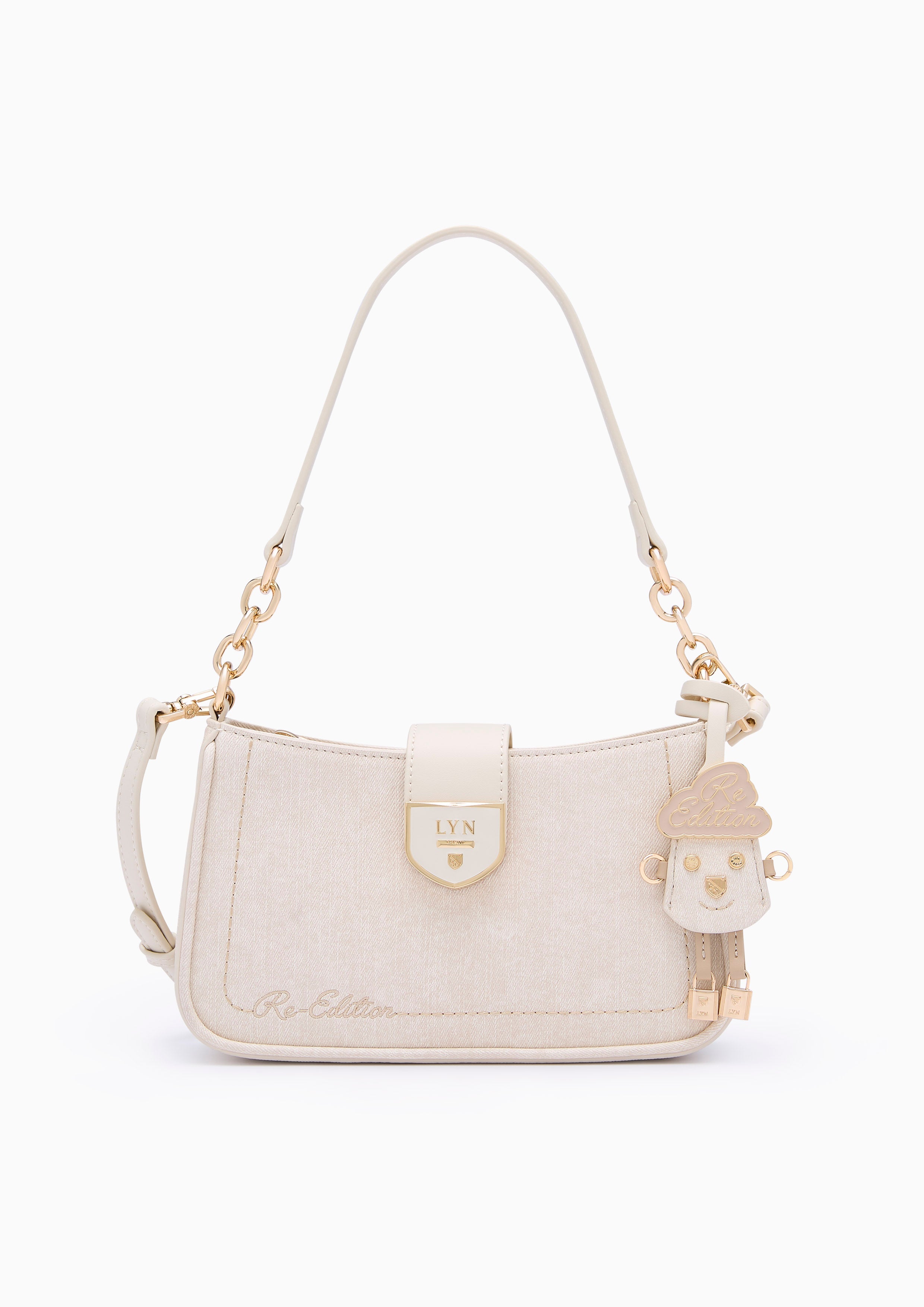 Re-Ed Lynna Athella Denim S Shoulder Bag - Light Beige