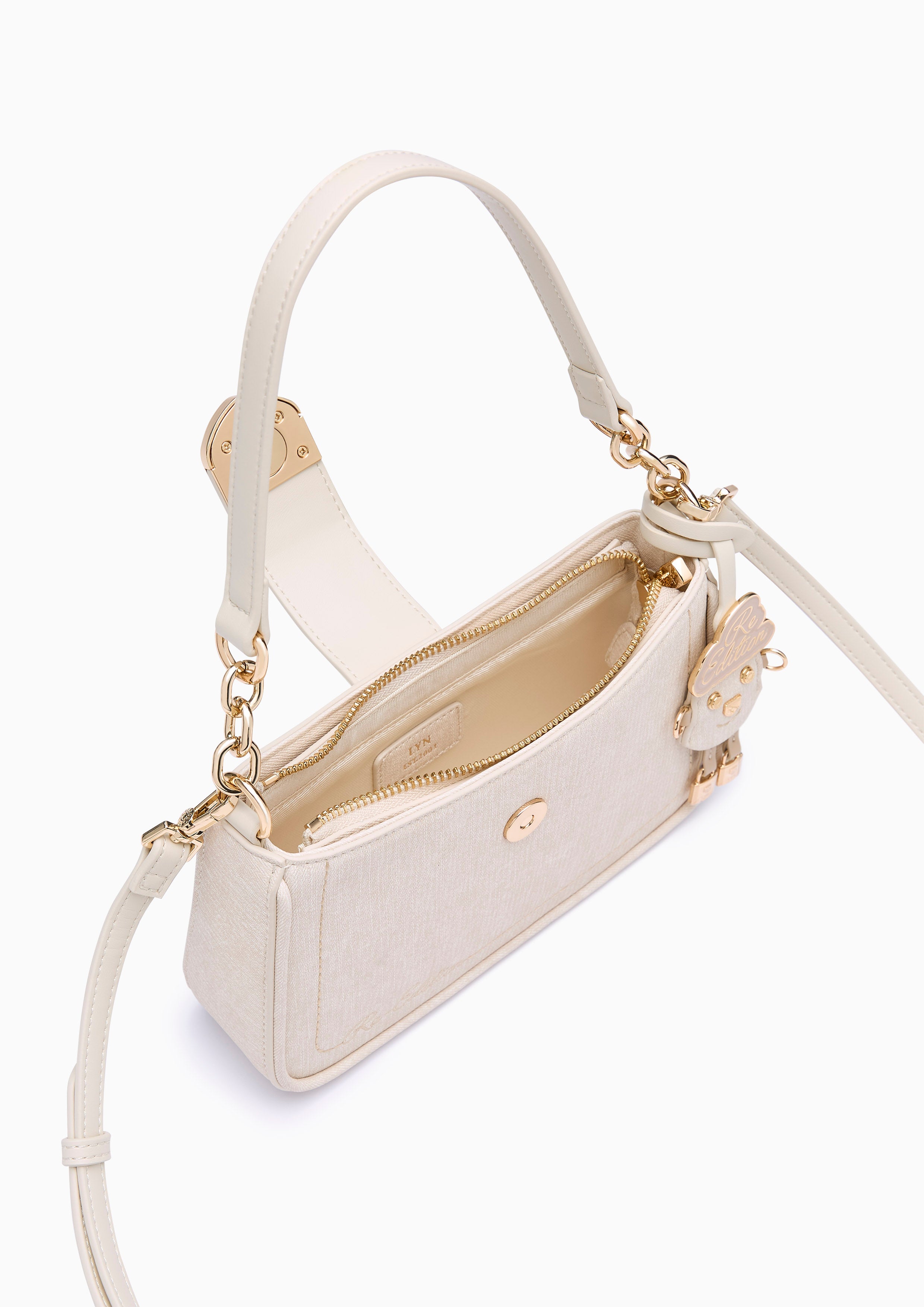 Re-Ed Lynna Athella Denim S Shoulder Bag - Light Beige