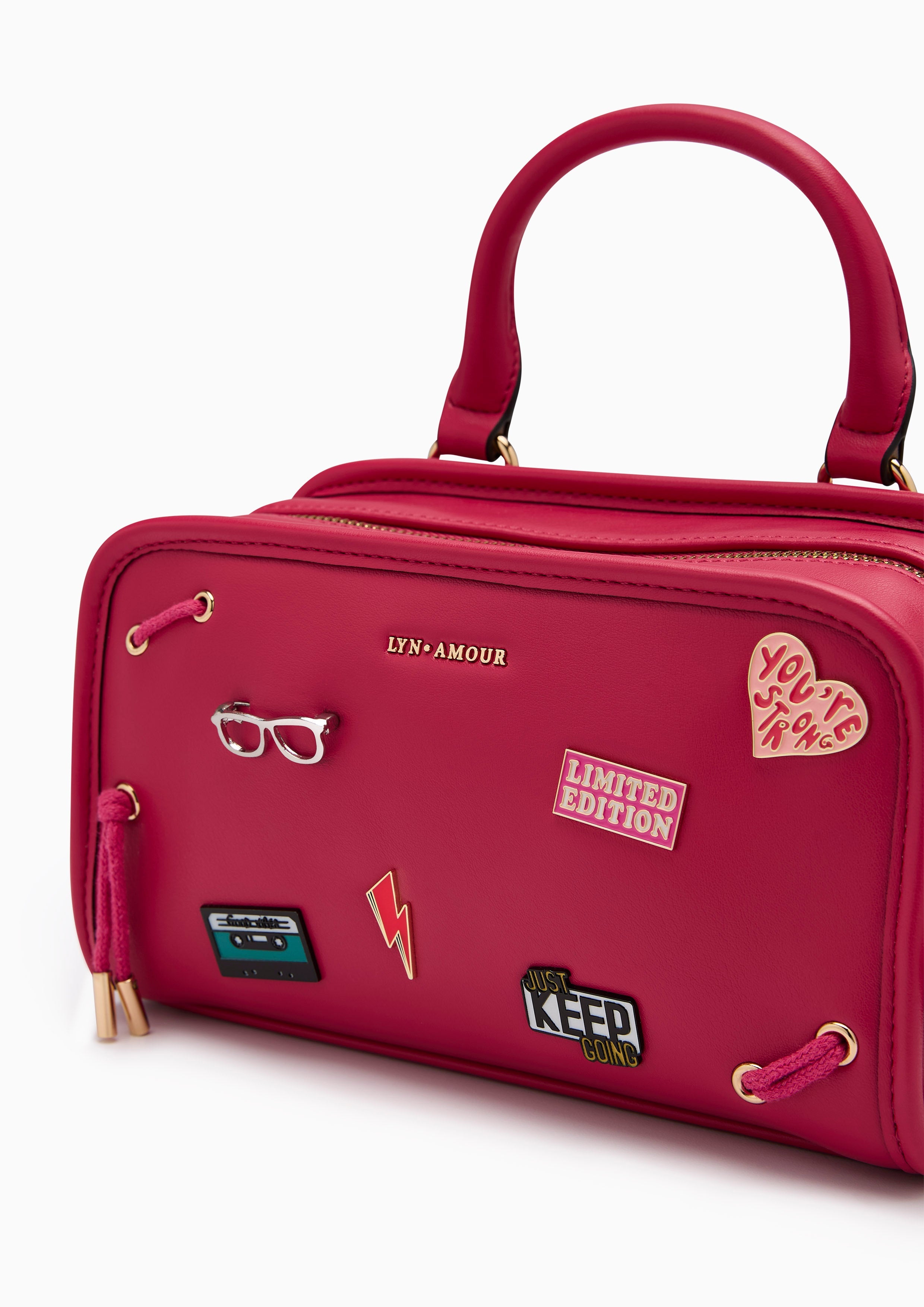 Cetus Stud  S Shoulder Bag - Pink