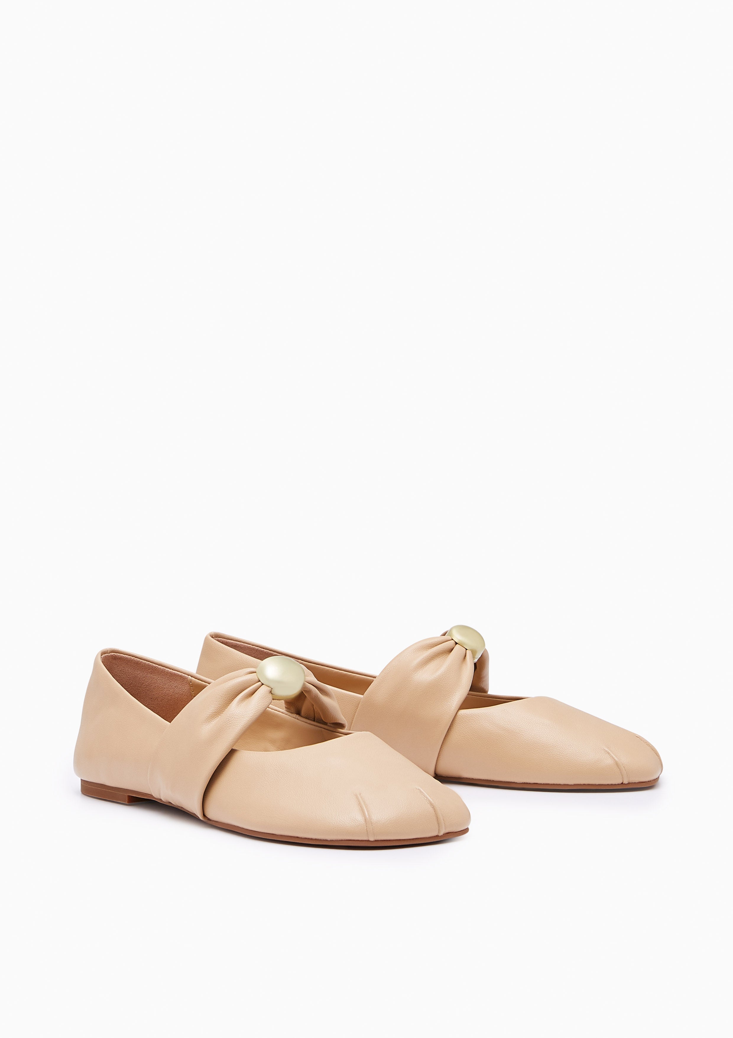 Muse Mary Jane Flats And Sandals - Beige