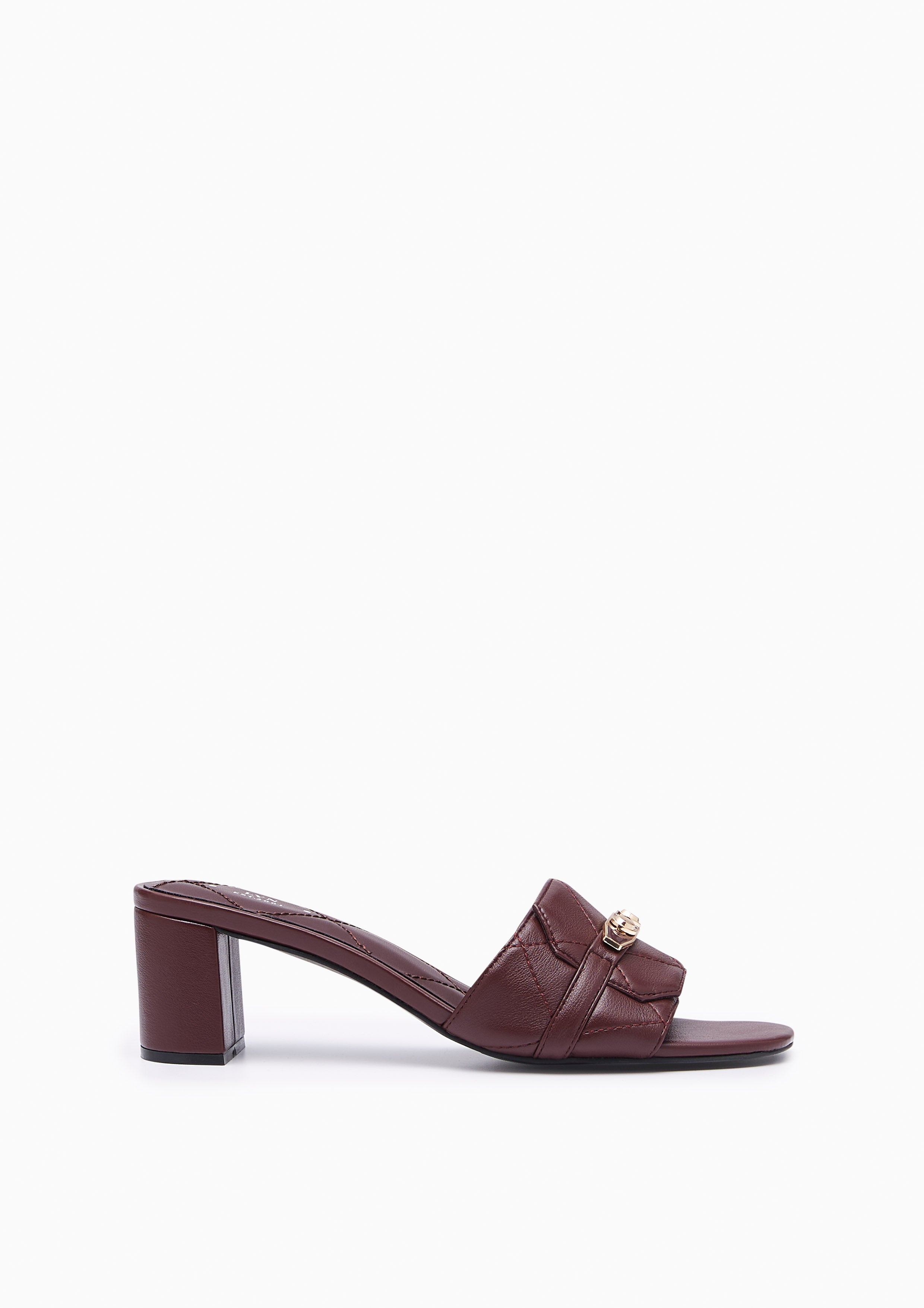 Master Mid Quilt Flats And Sandals - Dark Brown