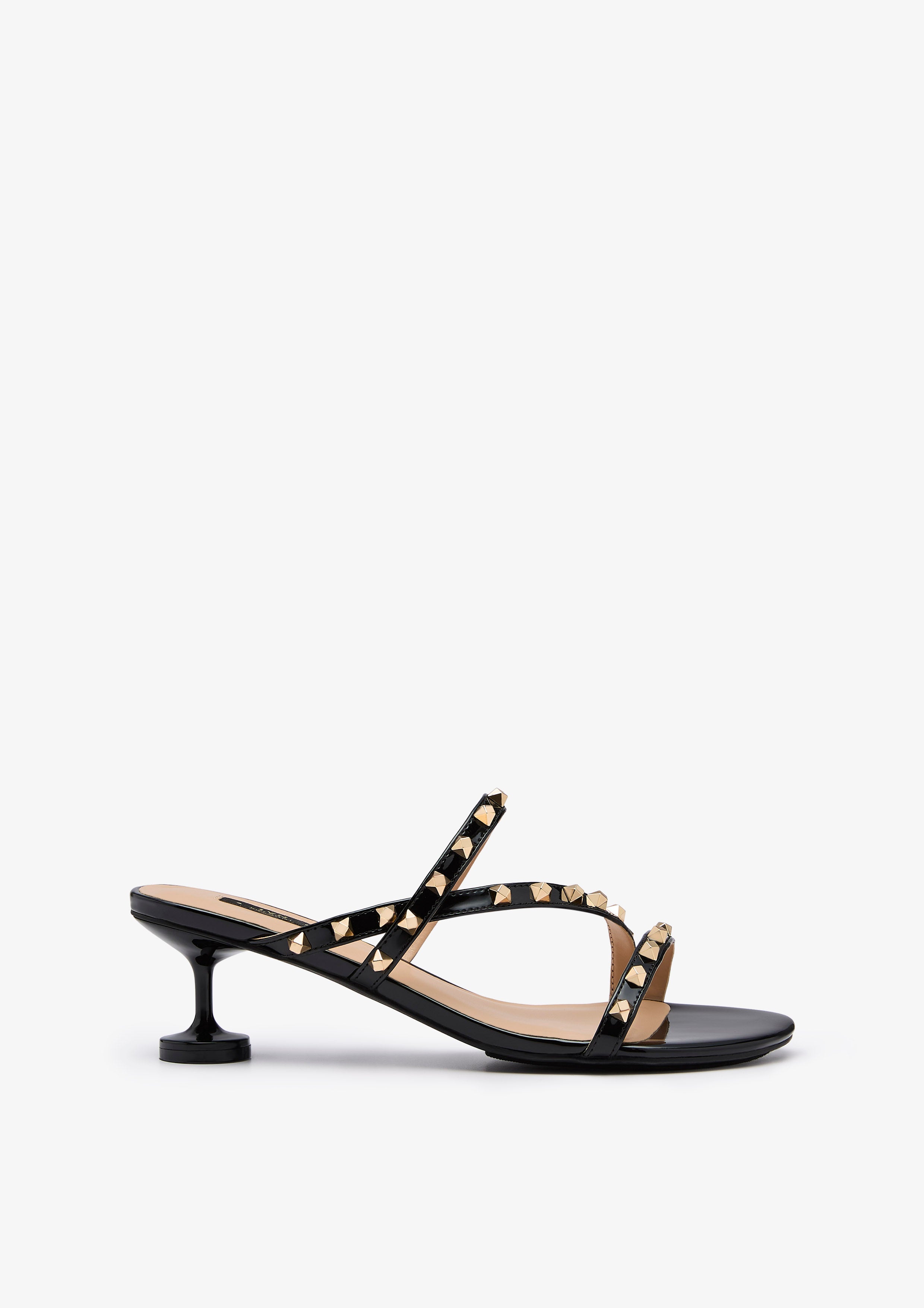 Linda Cross Flats And Sandals - Black