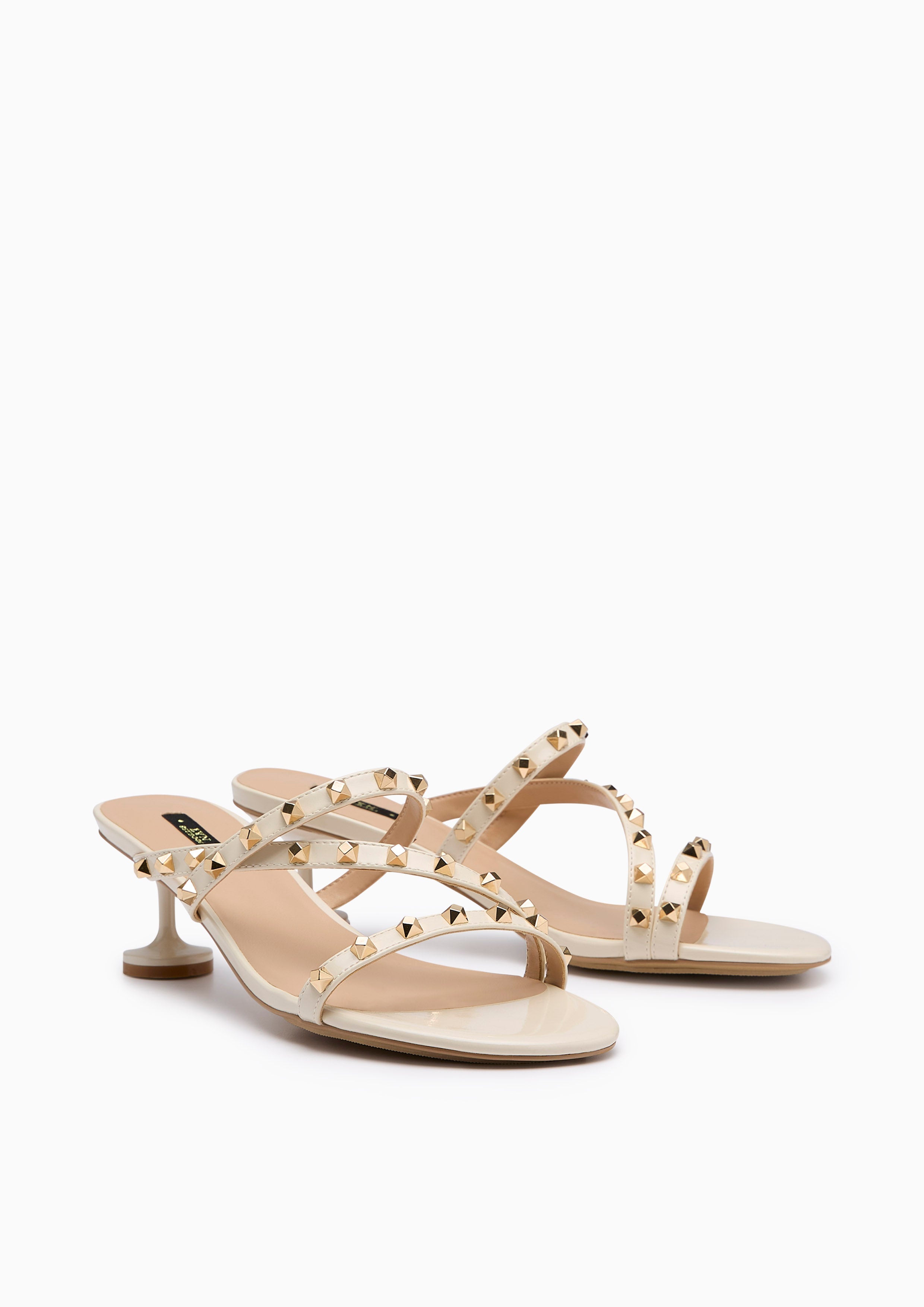 Linda Cross Flats And Sandals - Ivory