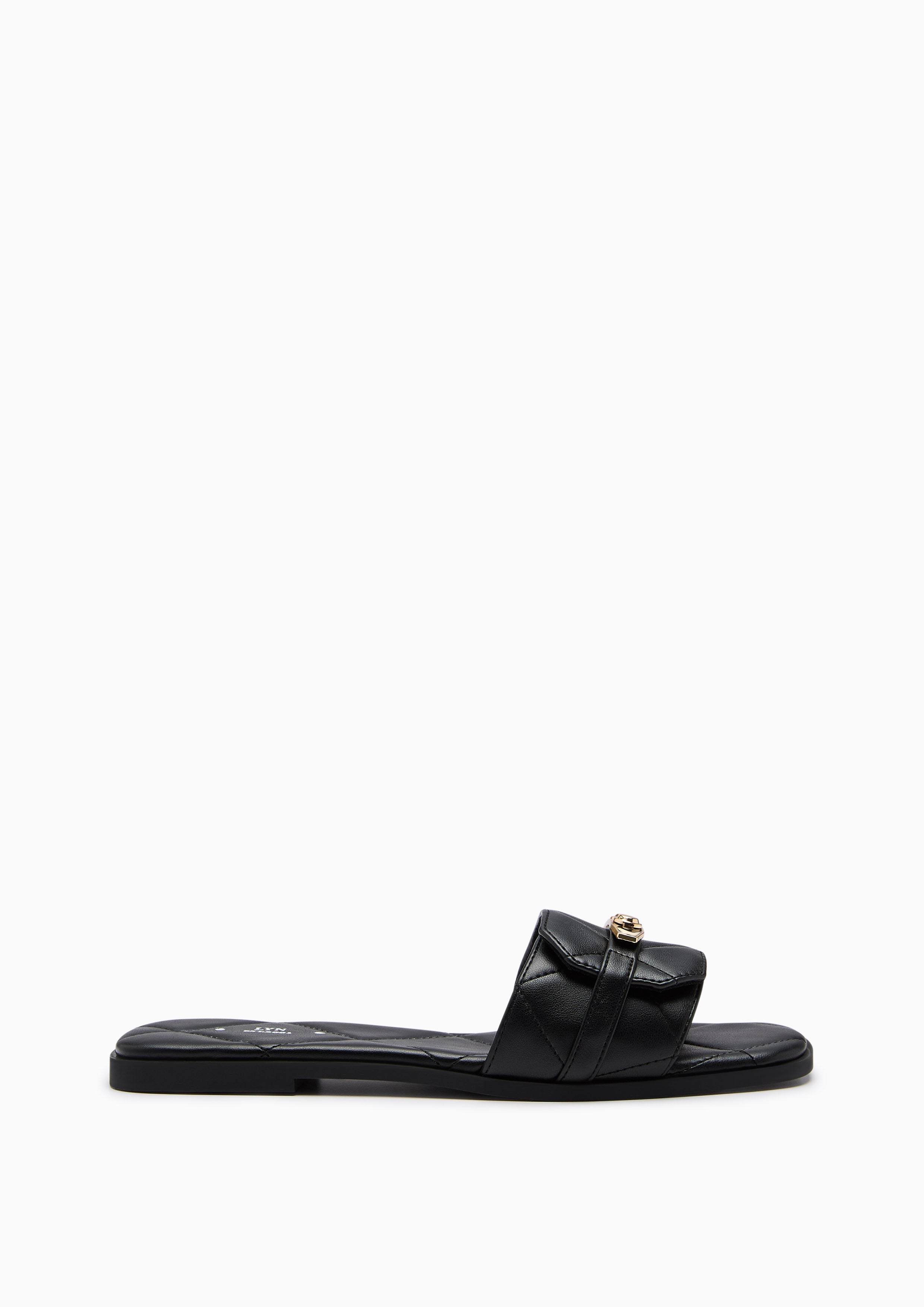 Master Quilt Flats And Sandals - Black