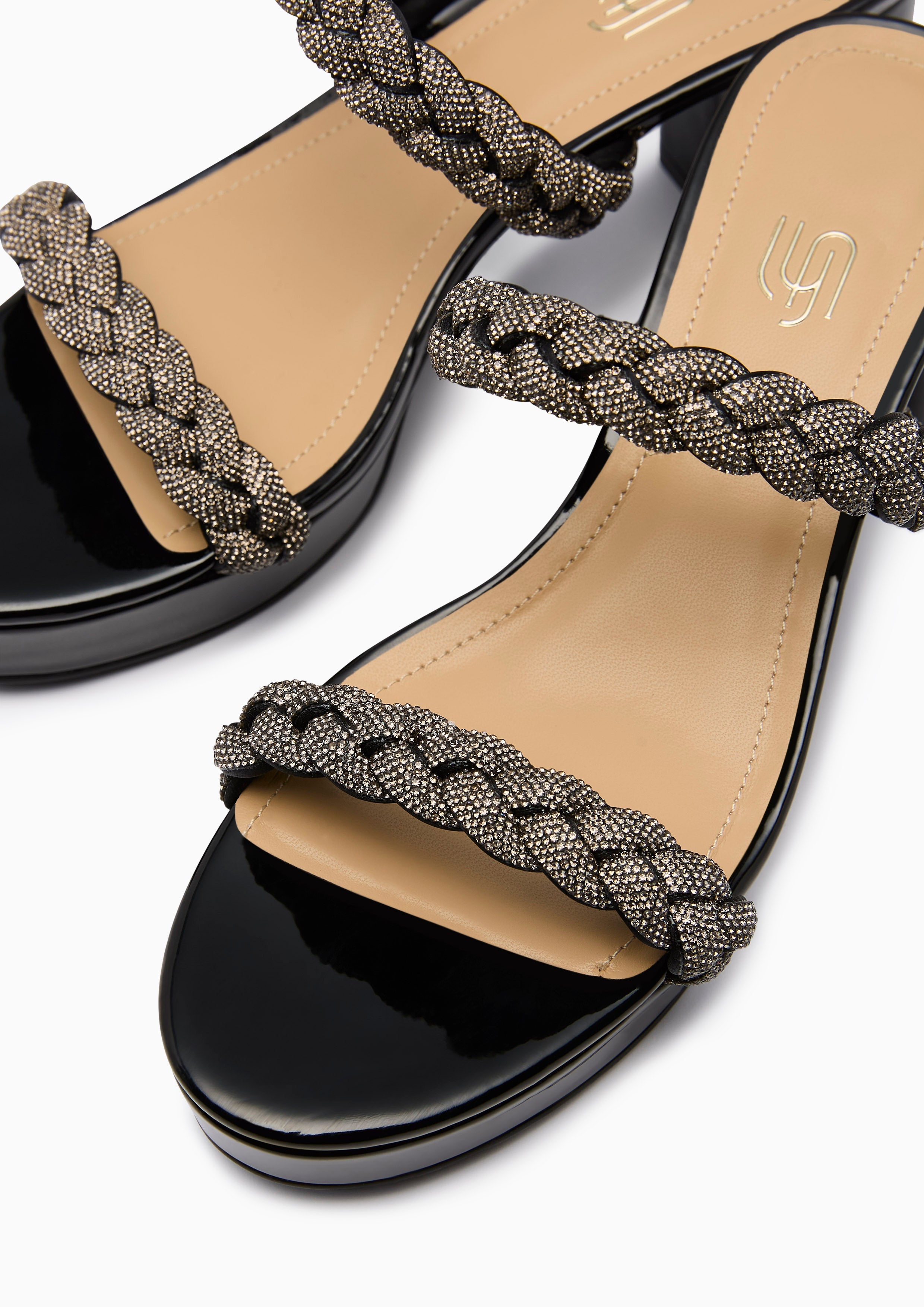 Promise Infinite Platform H Flats And Sandals - Black