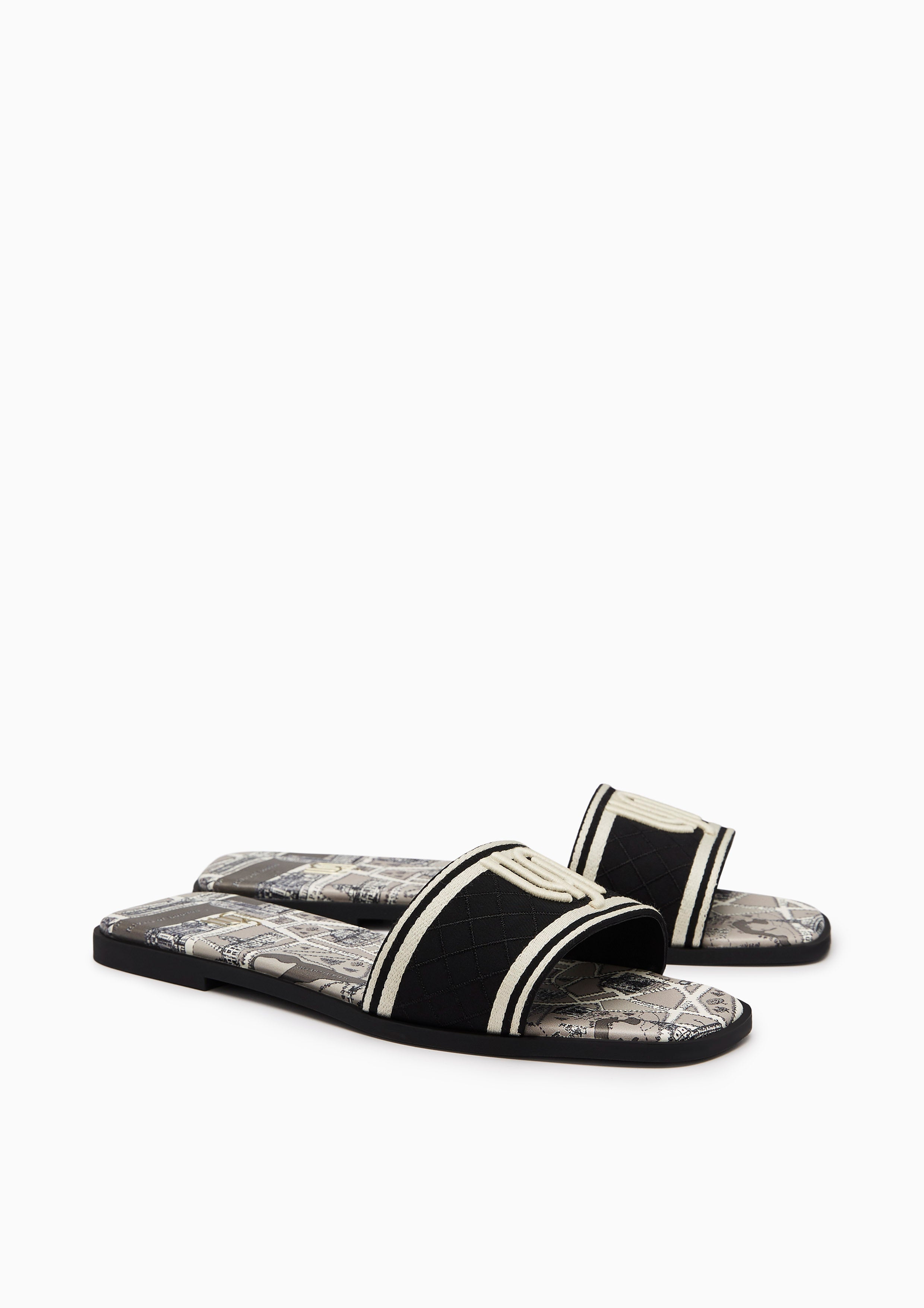 Maiden Map Flat Infinite Flats And Sandals - Black