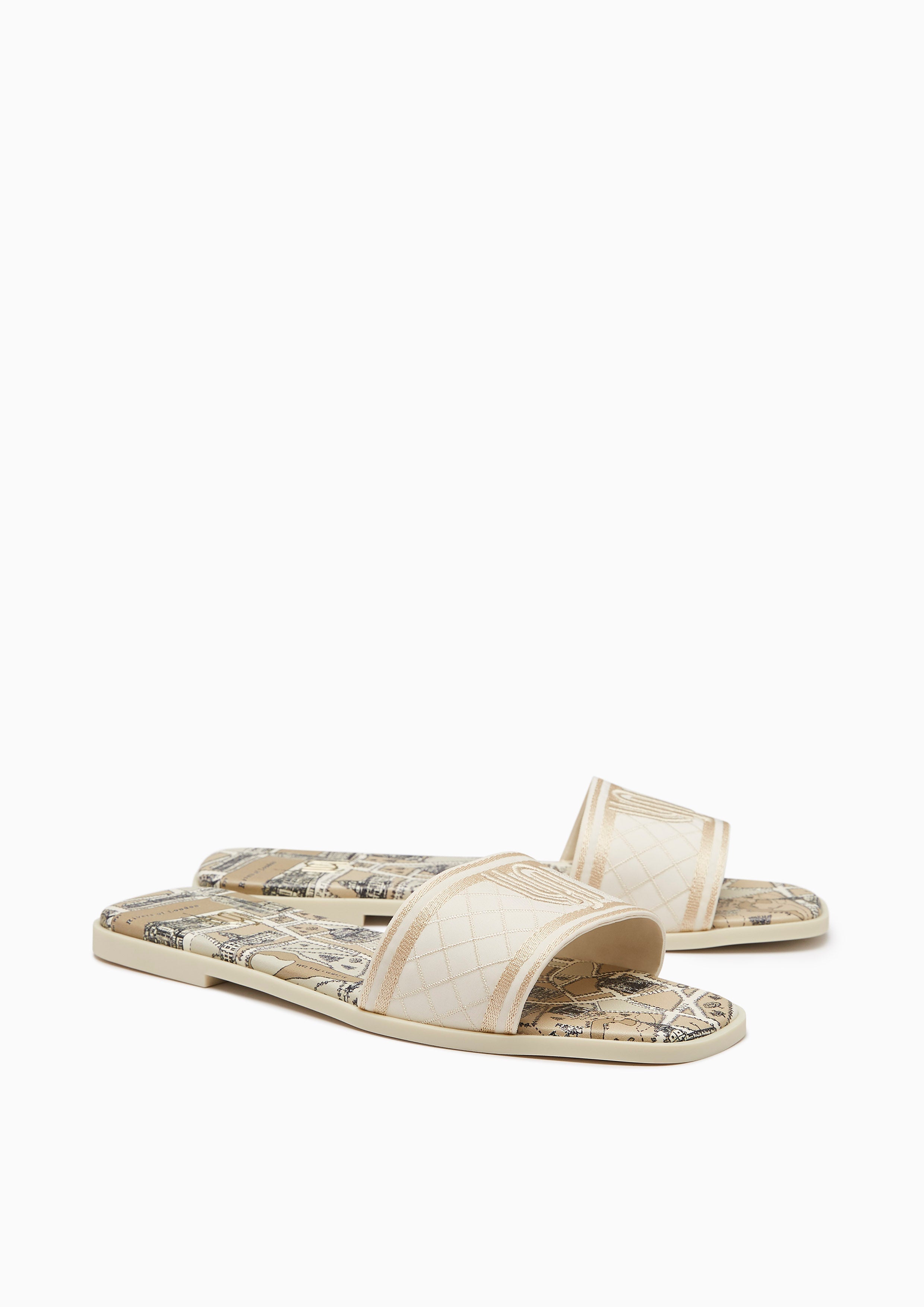 Maiden Map Flat Infinite Flats And Sandals - Ivory