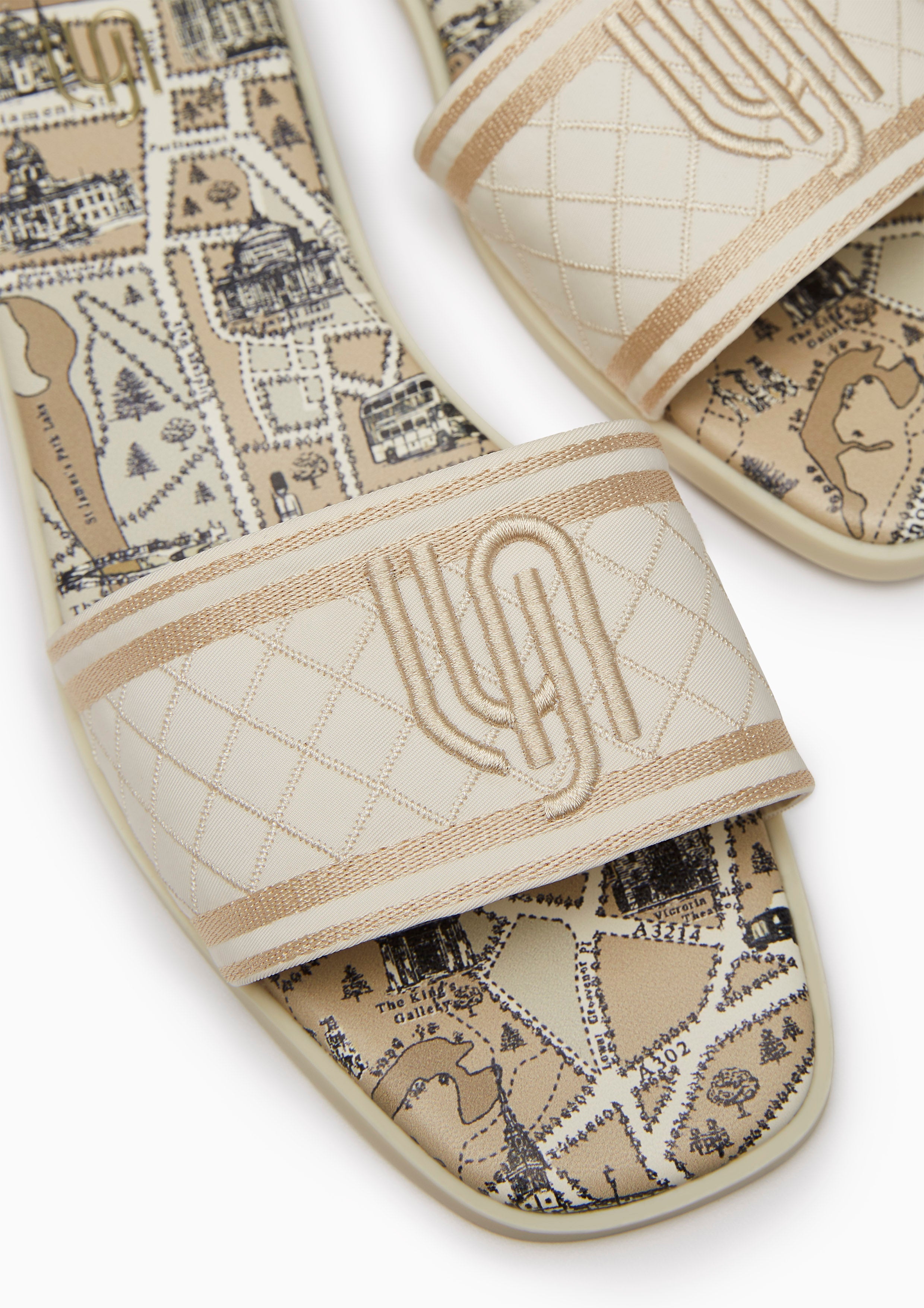 Maiden Map Flat Infinite Flats And Sandals - Ivory