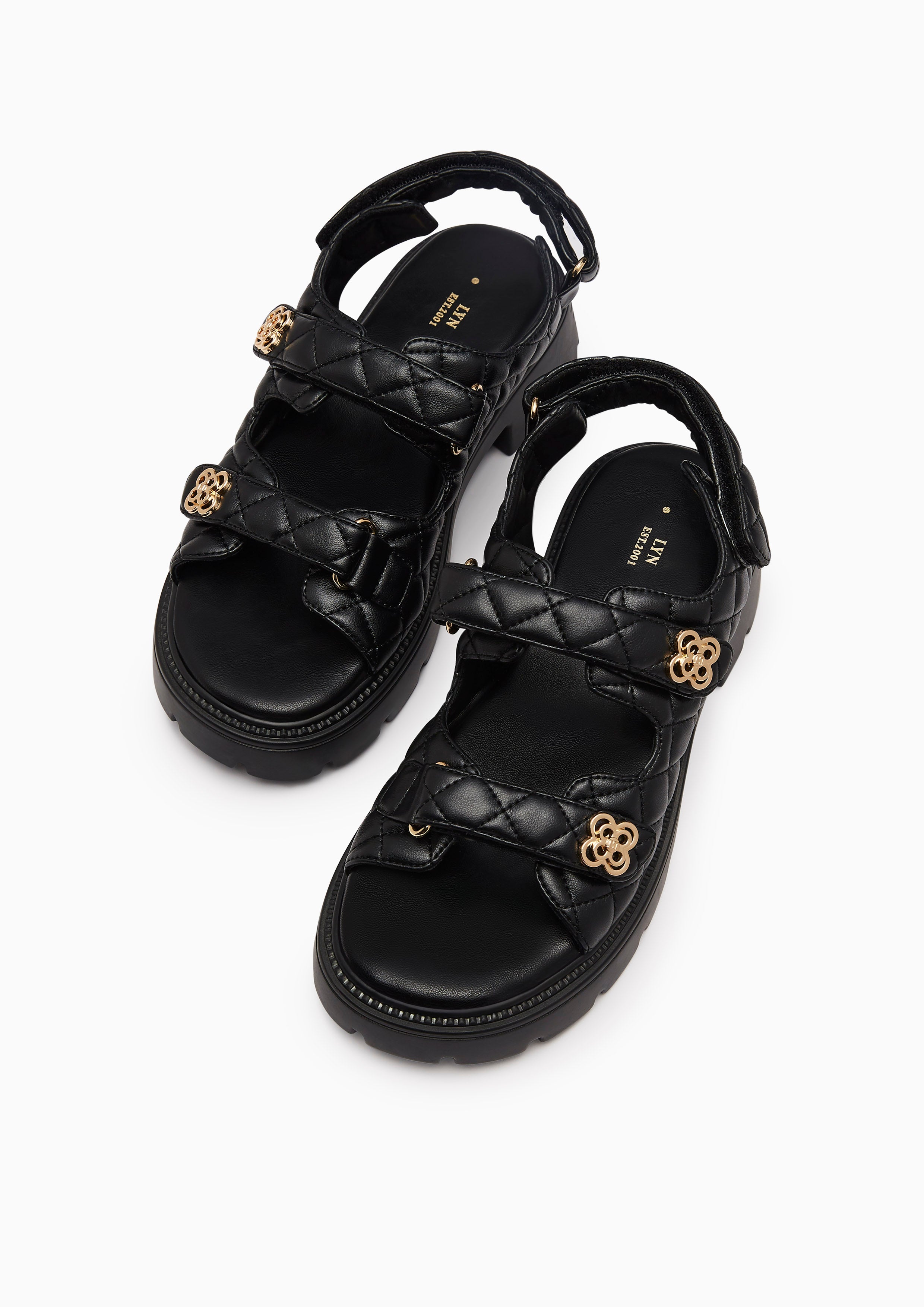 Lexi Slingback Platform Flats And Sandals - Black