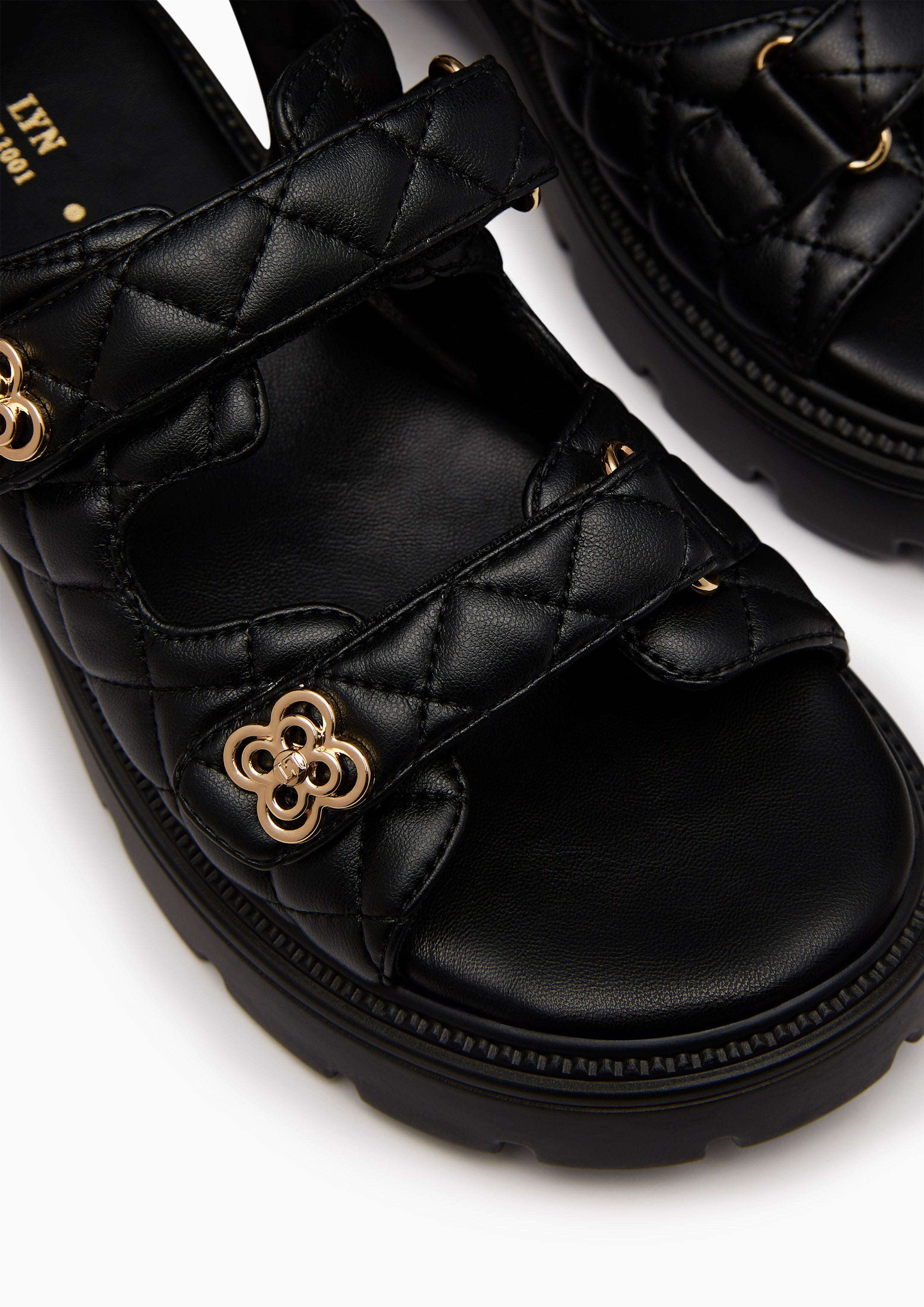 Lexi Slingback Platform Flats And Sandals - Black