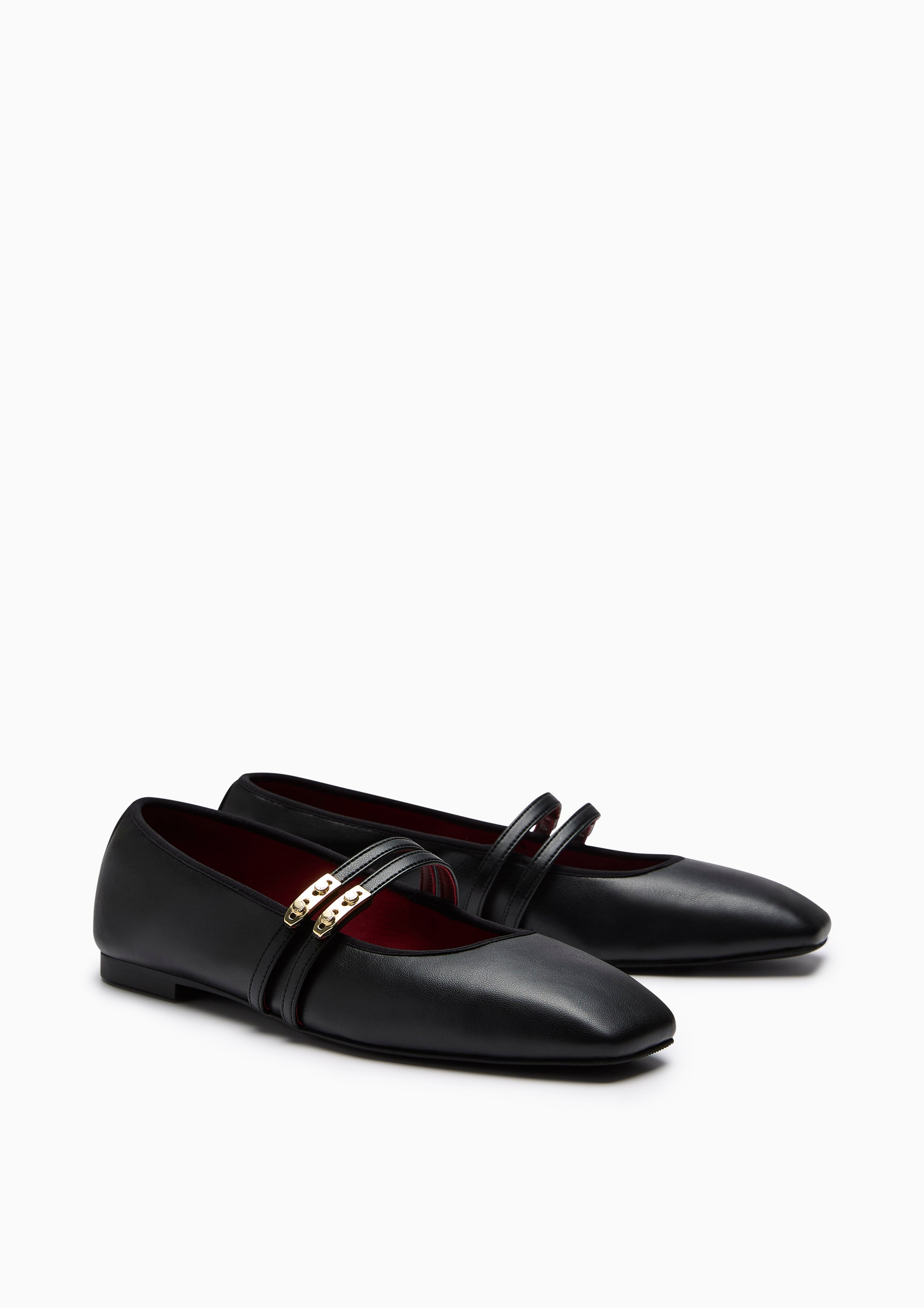 Master Mary Jane Flats And Sandals - Black