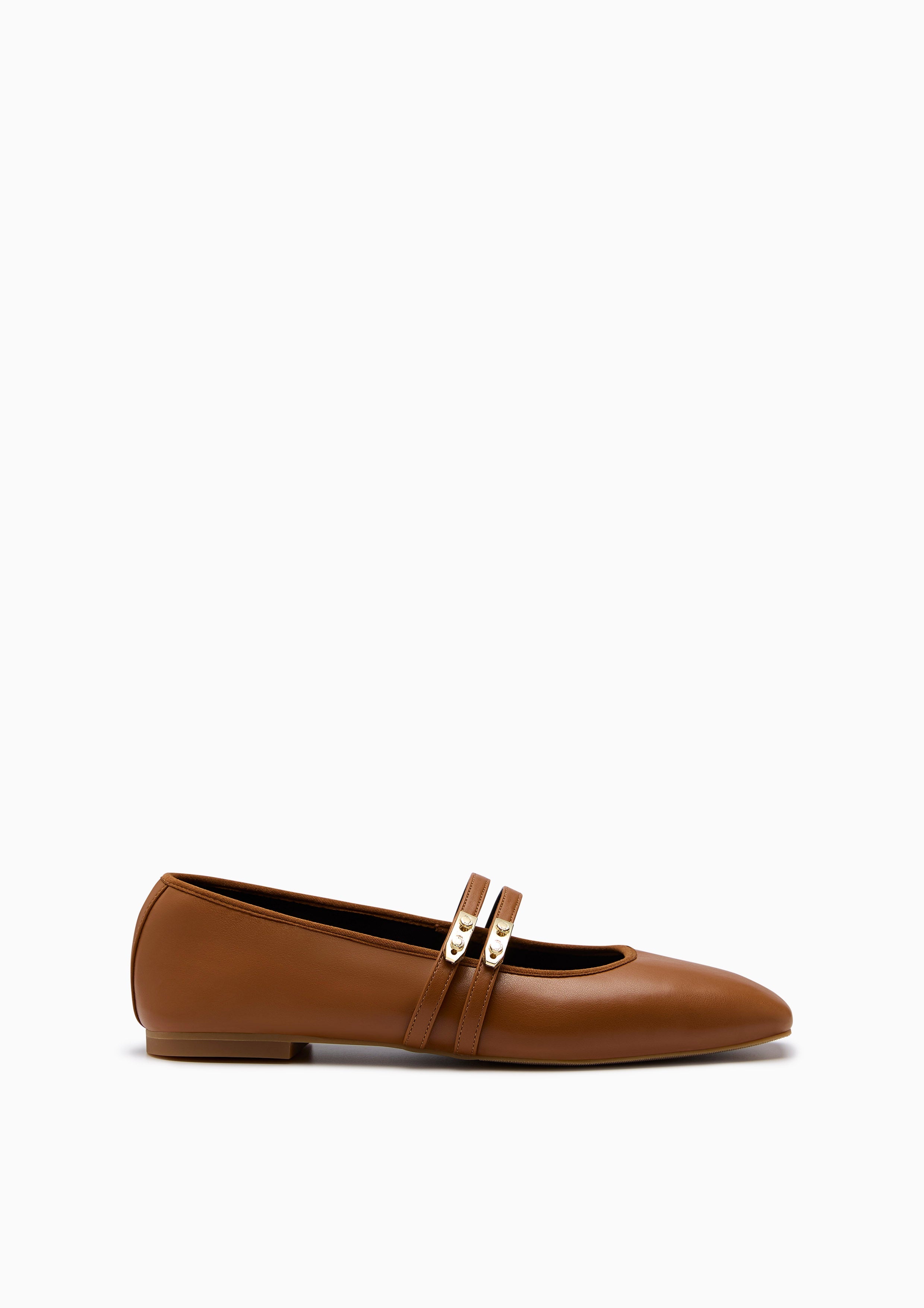 Master Mary Jane Flats And Sandals - Tan