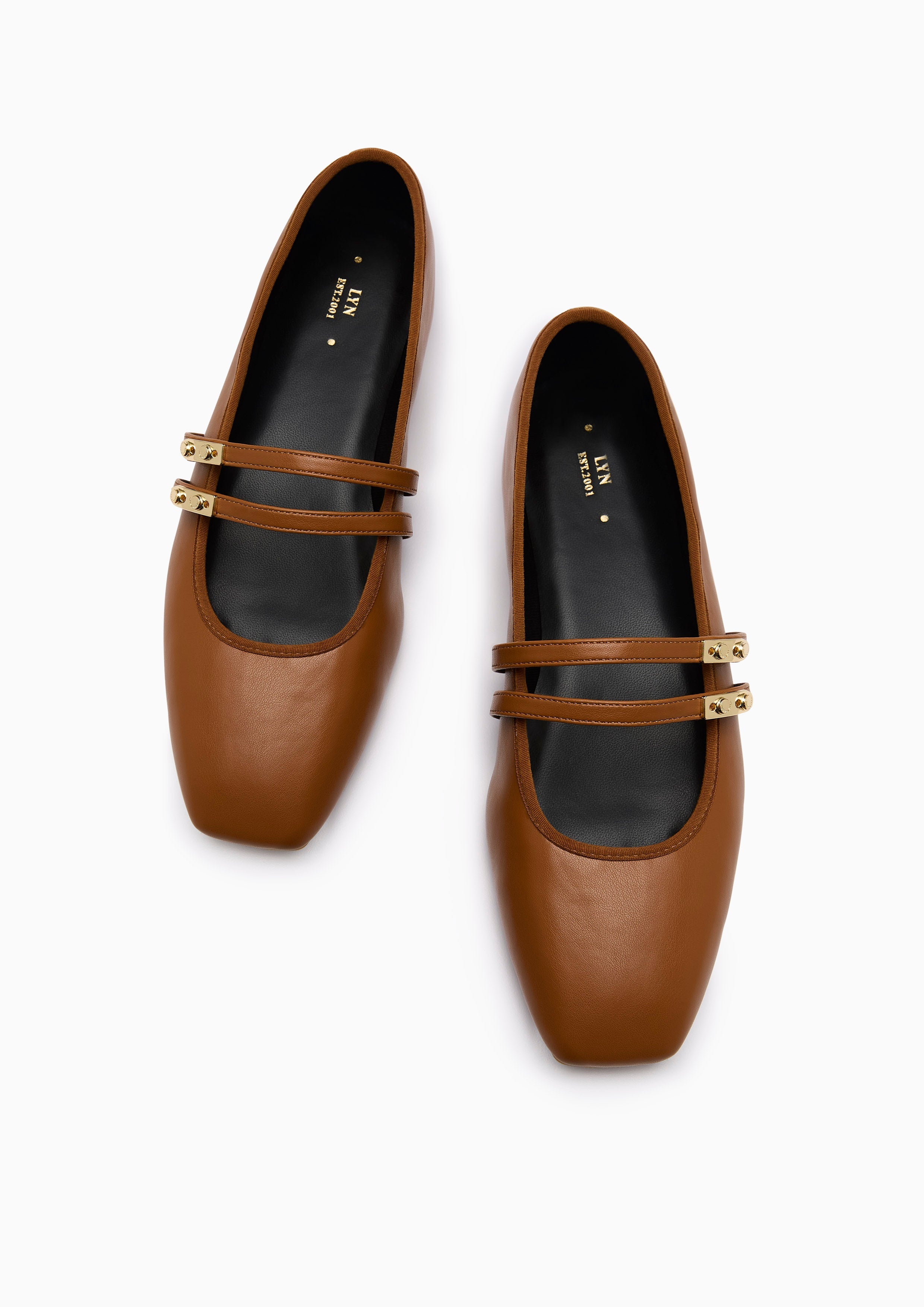 Master Mary Jane Flats And Sandals - Tan
