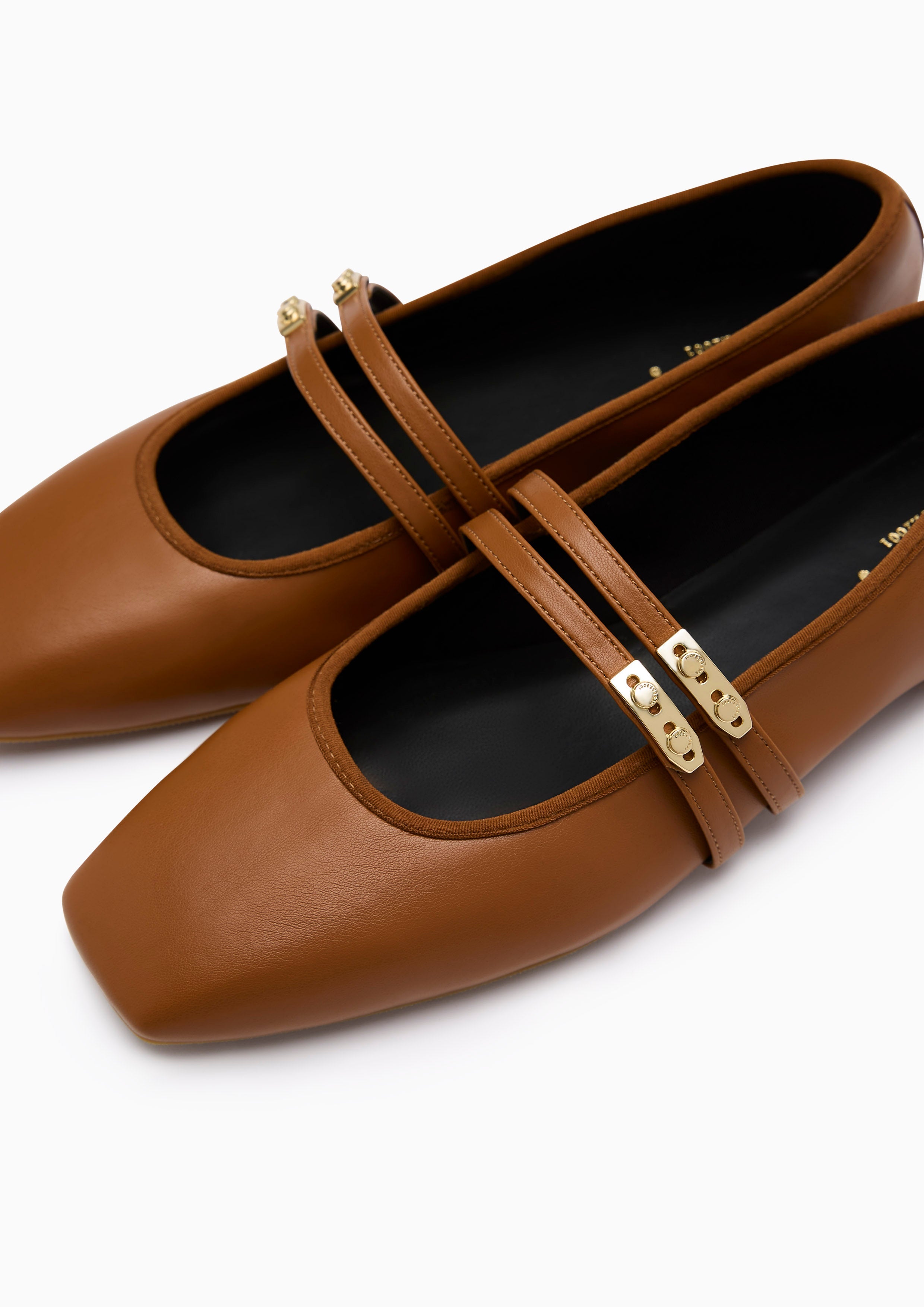Master Mary Jane Flats And Sandals - Tan