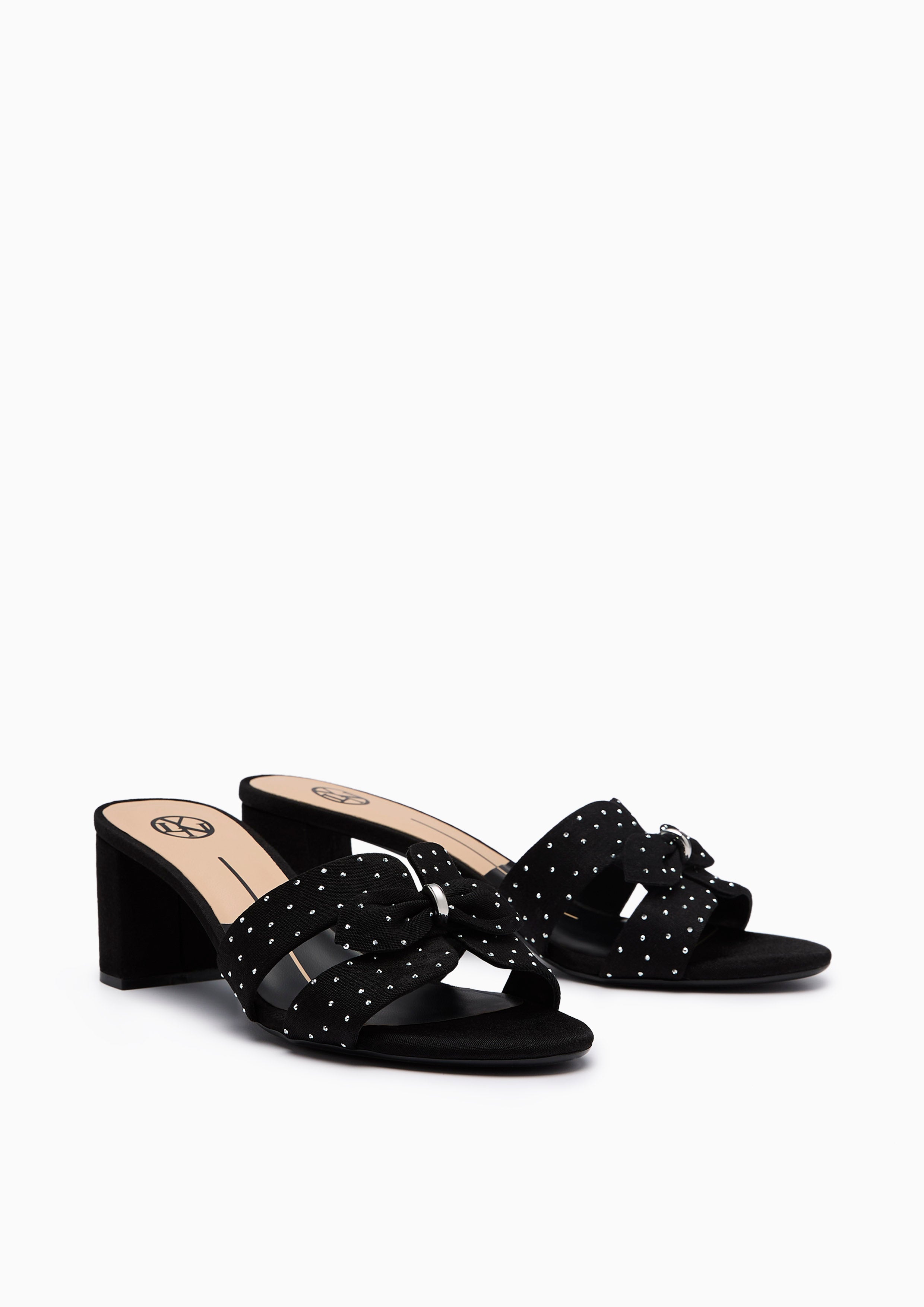 Hey Bow Mid Flats And Sandals - Black Variation 2