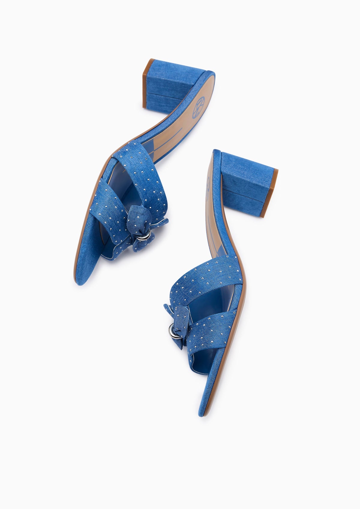 Hey Bow Mid Flats And Sandals - Light Blue
