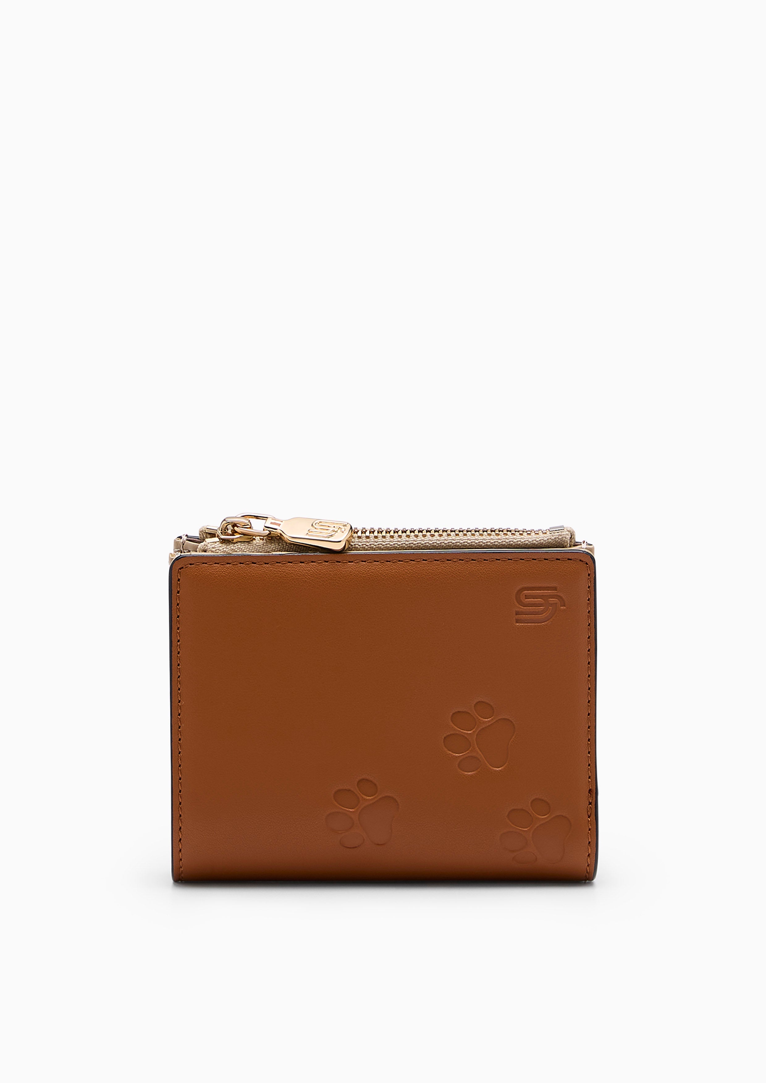 Amitie Infinite Paws Short Wallet - Tan