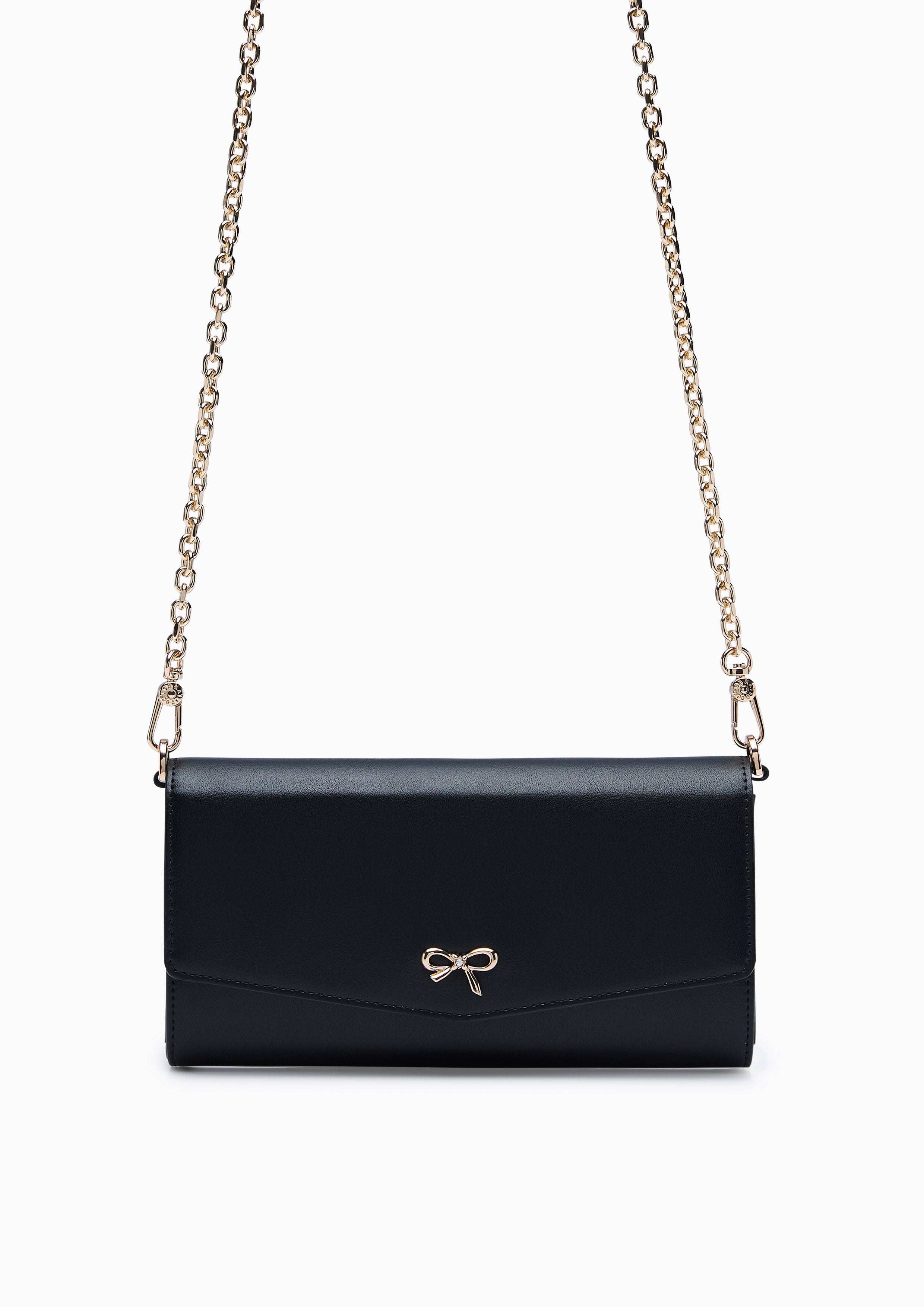 Madelynn Long Wallet On Chain - Black