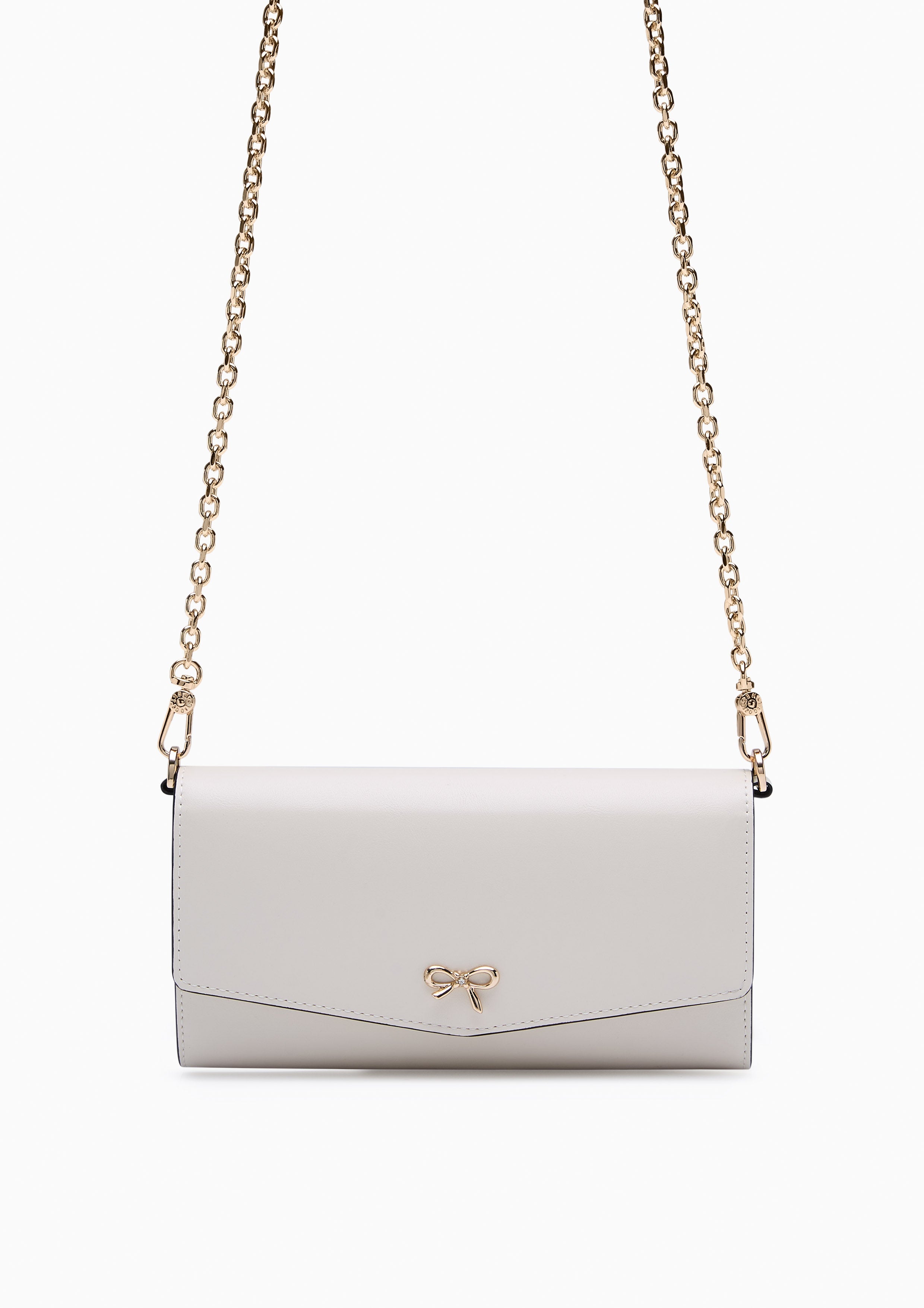 Madelynn Long Wallet On Chain - Ivory