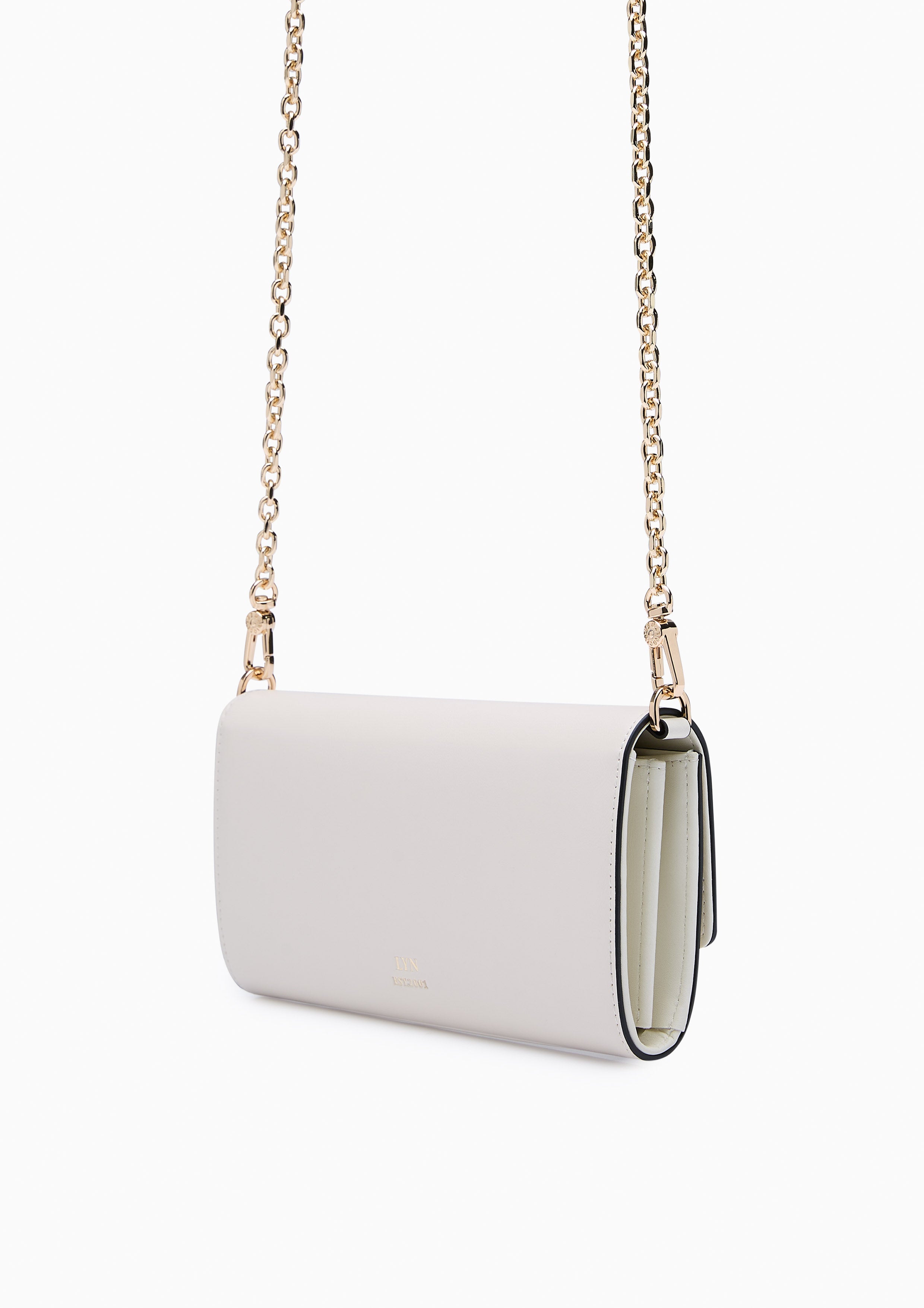 Madelynn Long Wallet On Chain - Ivory