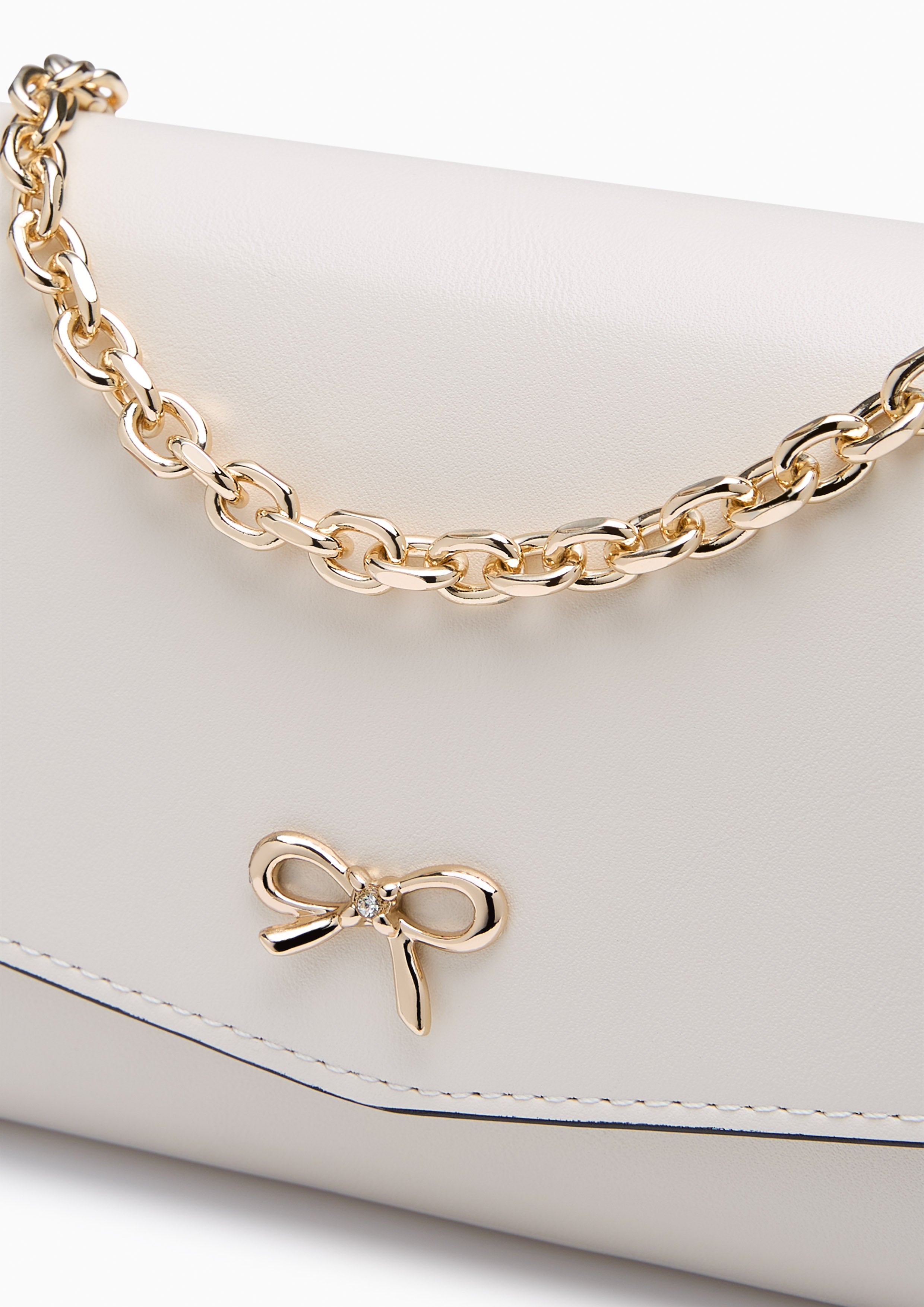 Madelynn Long Wallet On Chain - Ivory
