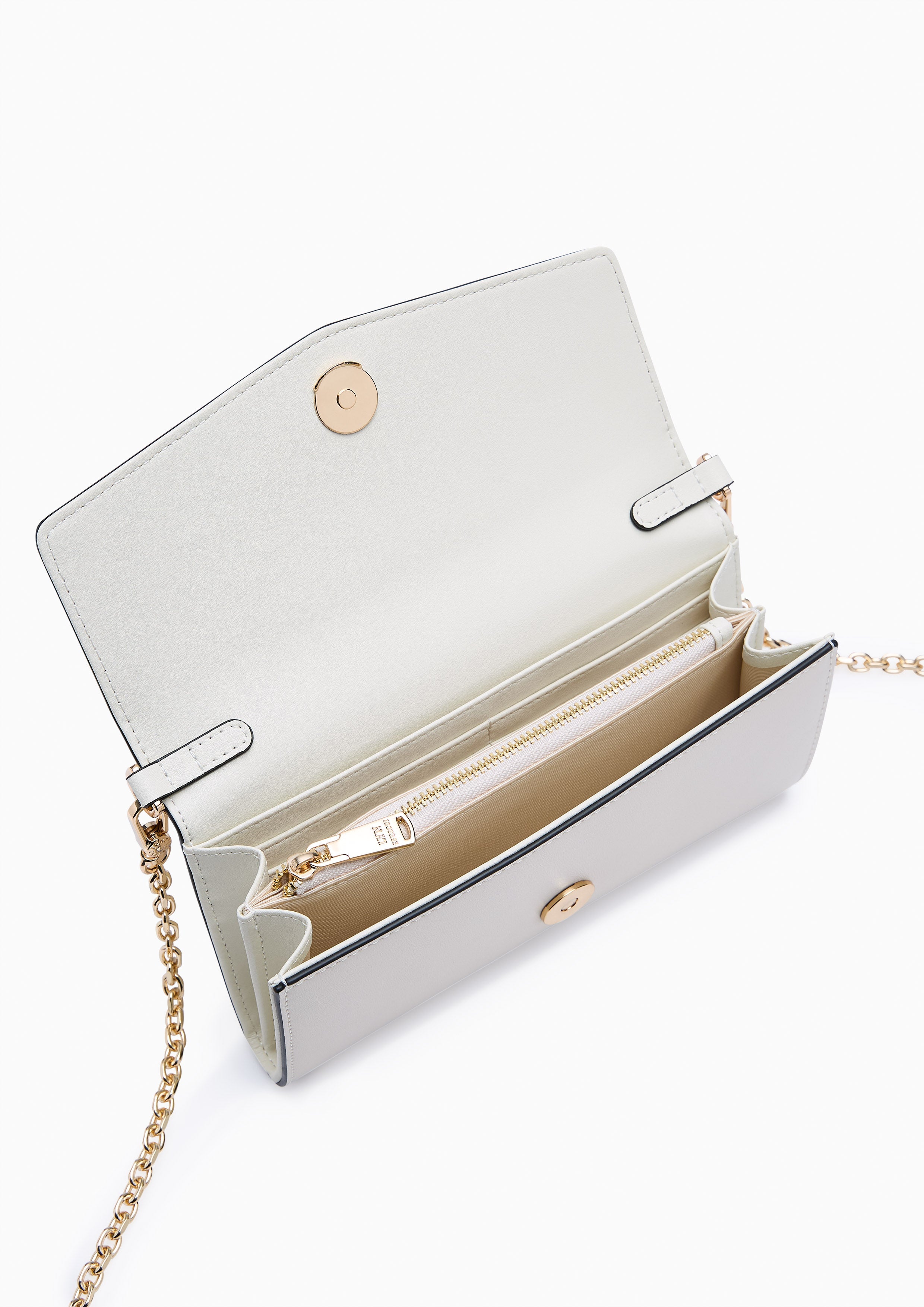 Madelynn Long Wallet On Chain - Ivory