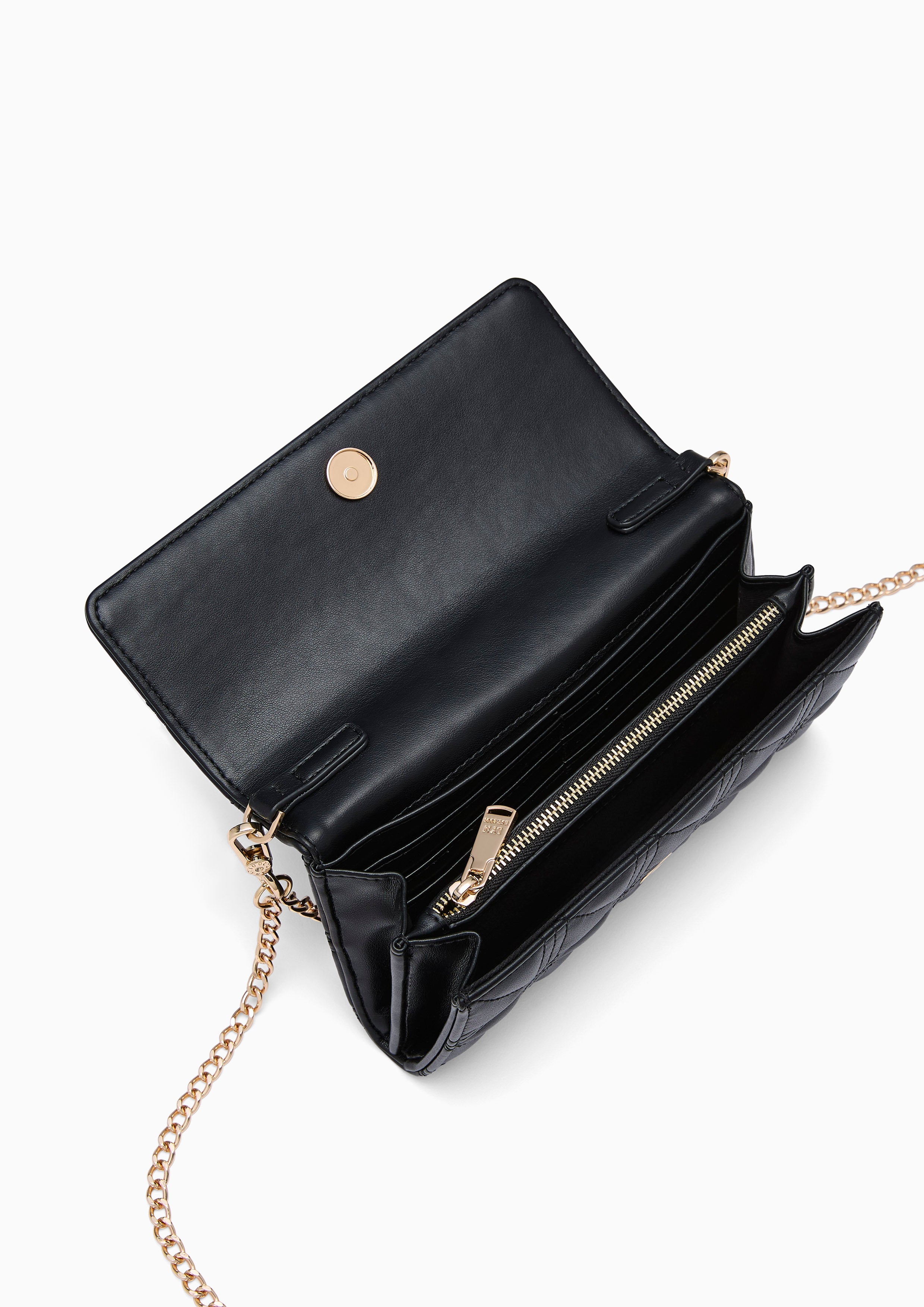 A-Ra Long  Wallet On Chain - Black