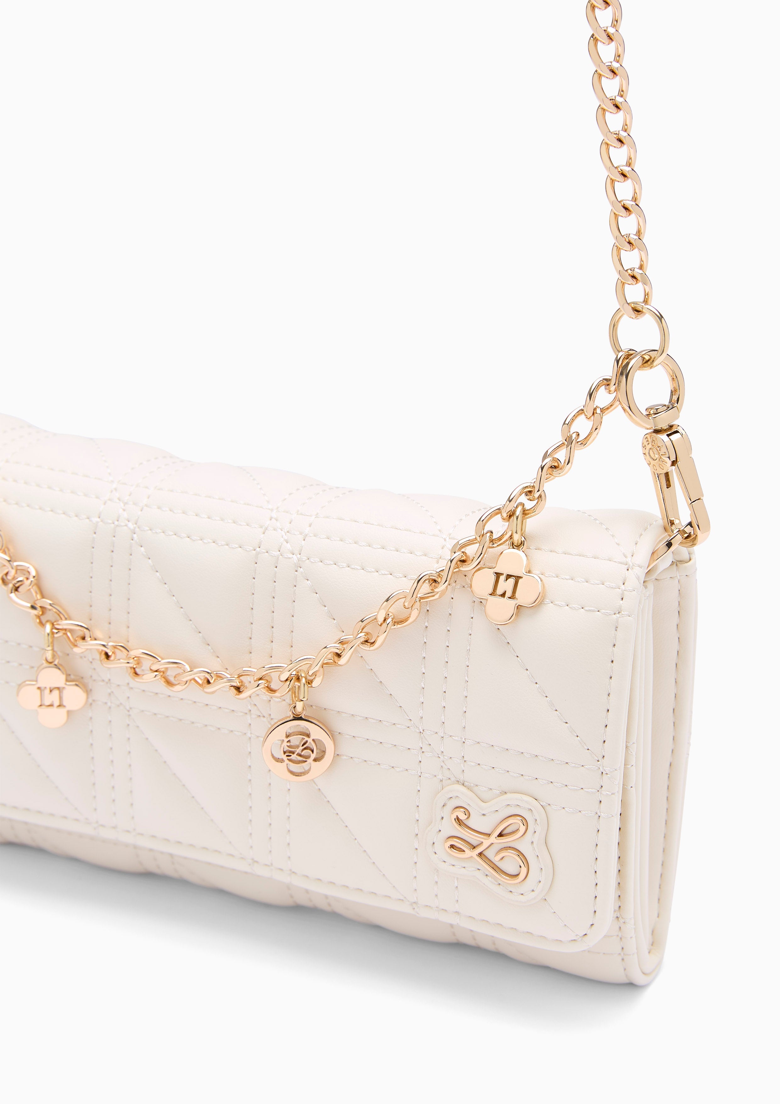 A-Ra Long  Wallet On Chain - Ivory