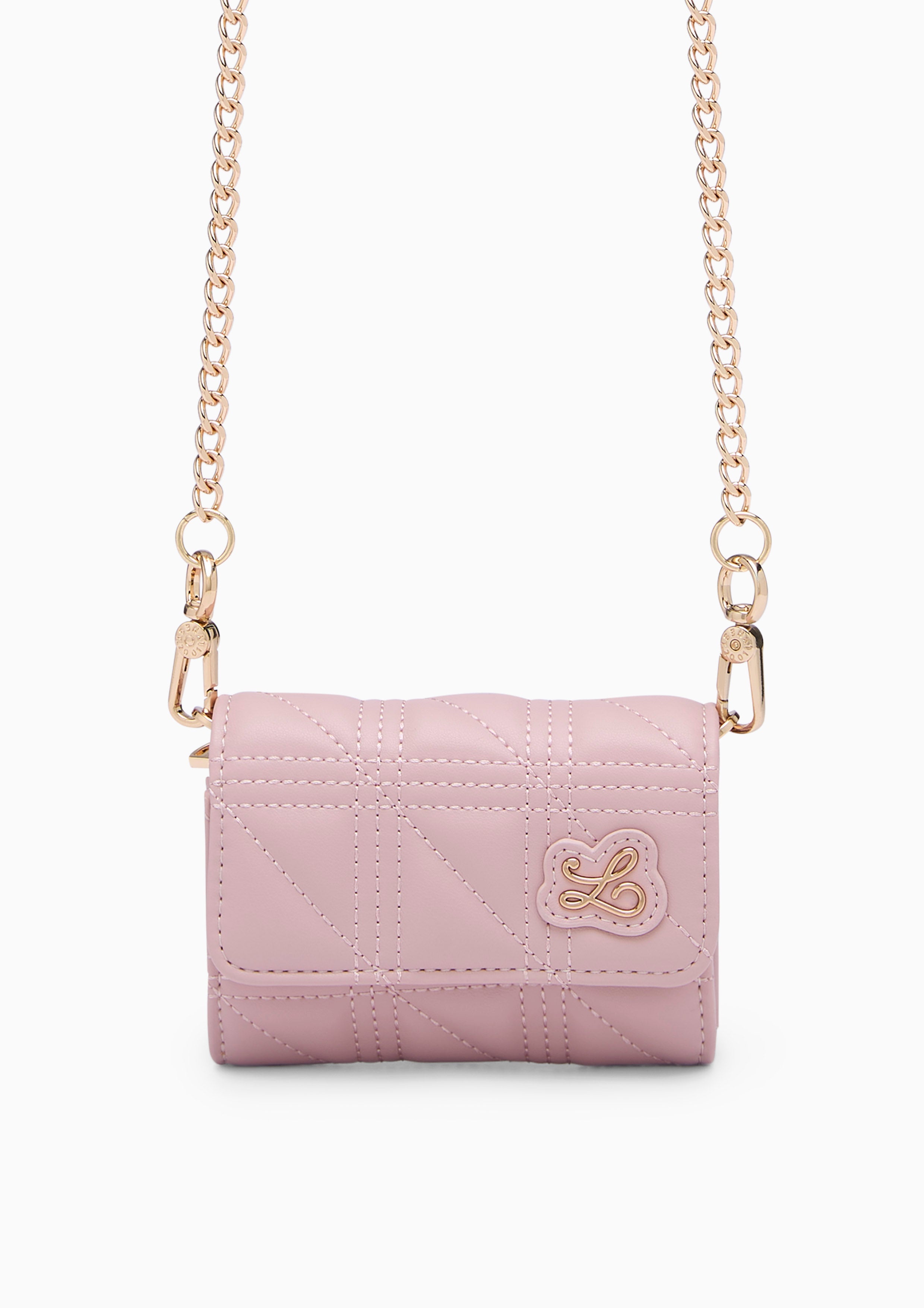 A-Ra Short  Wallet On Chain - Light Pink