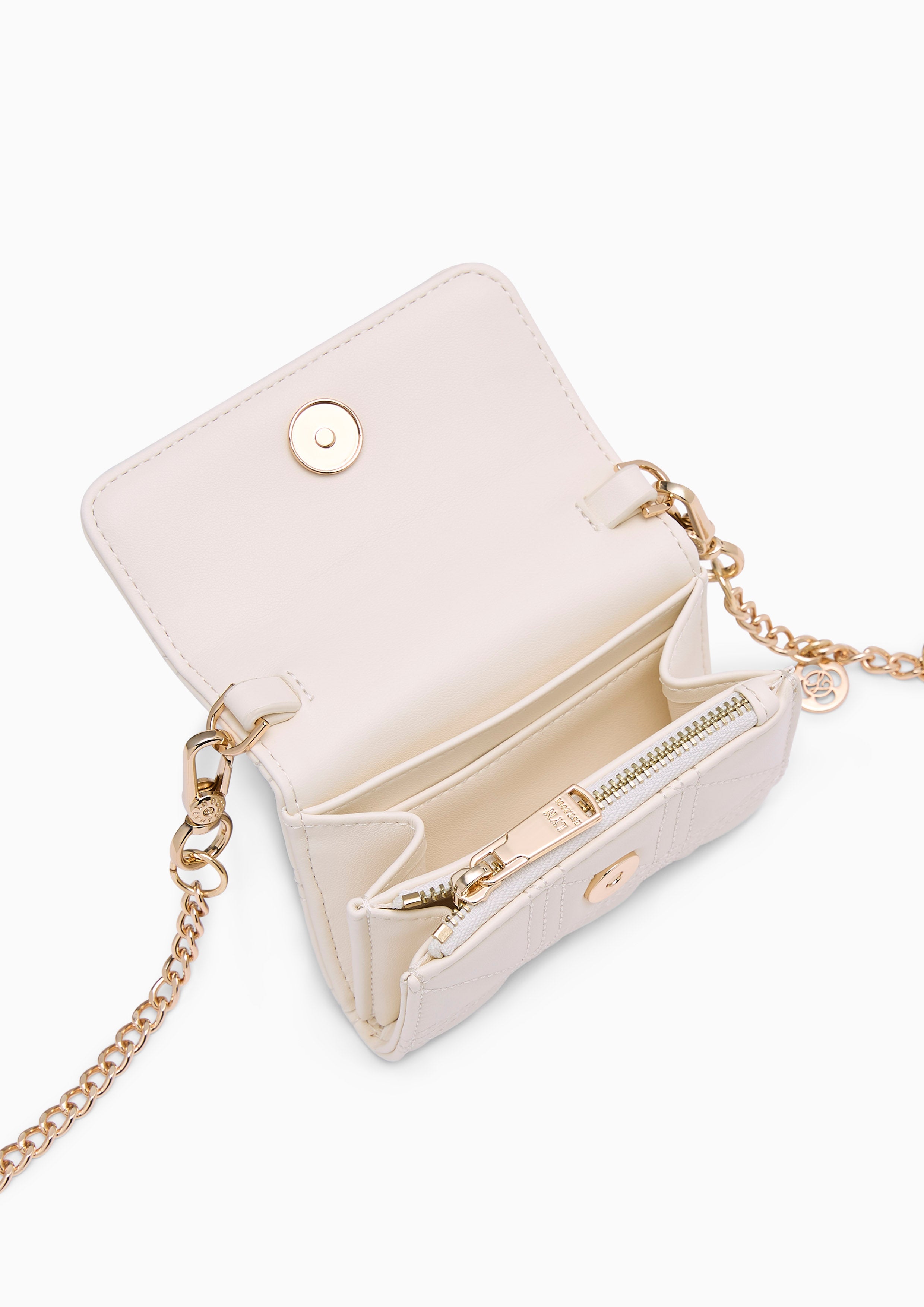 A-Ra Short  Wallet On Chain - Ivory