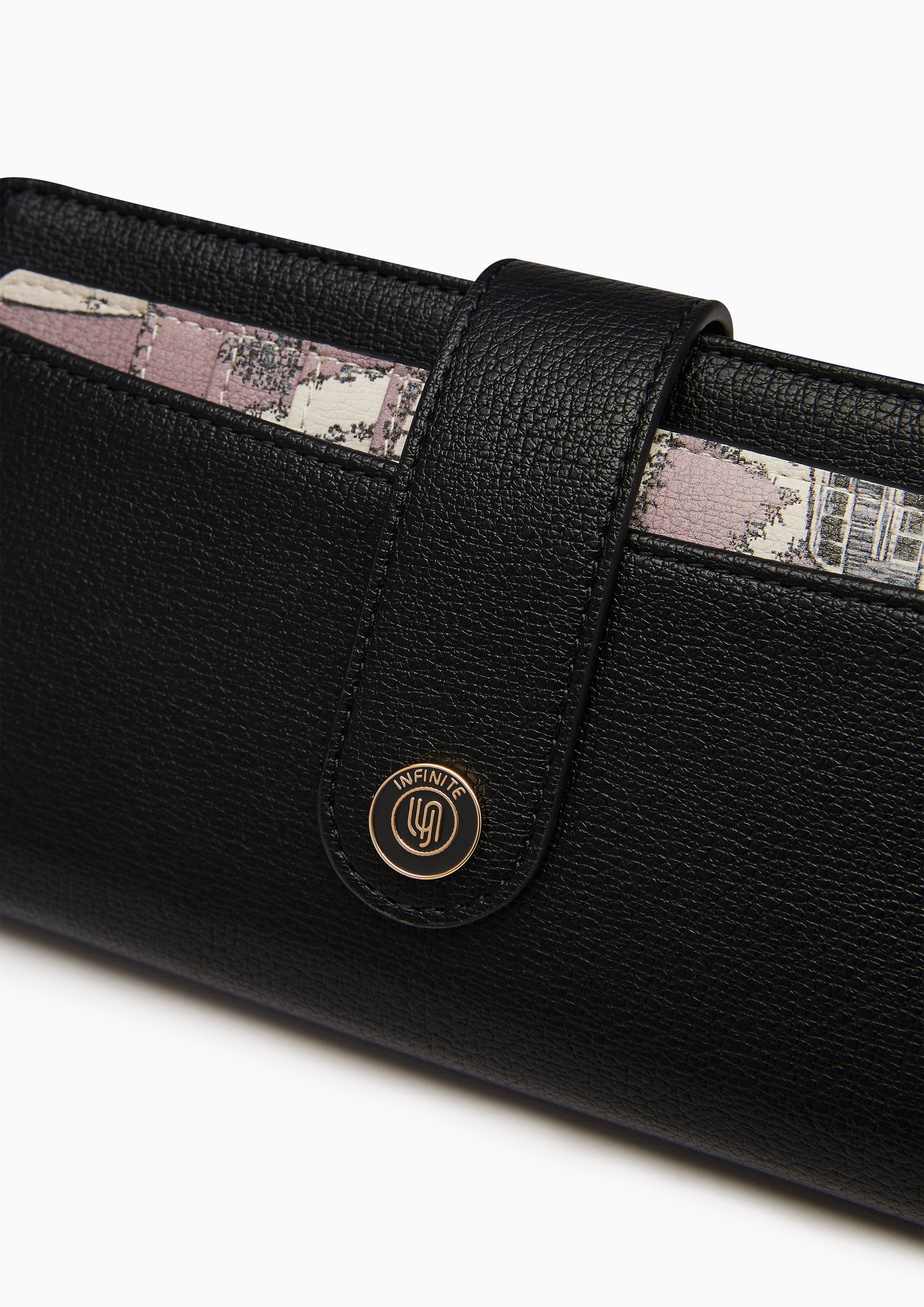 Zuri Infinite Long  Wallet - Printed Black