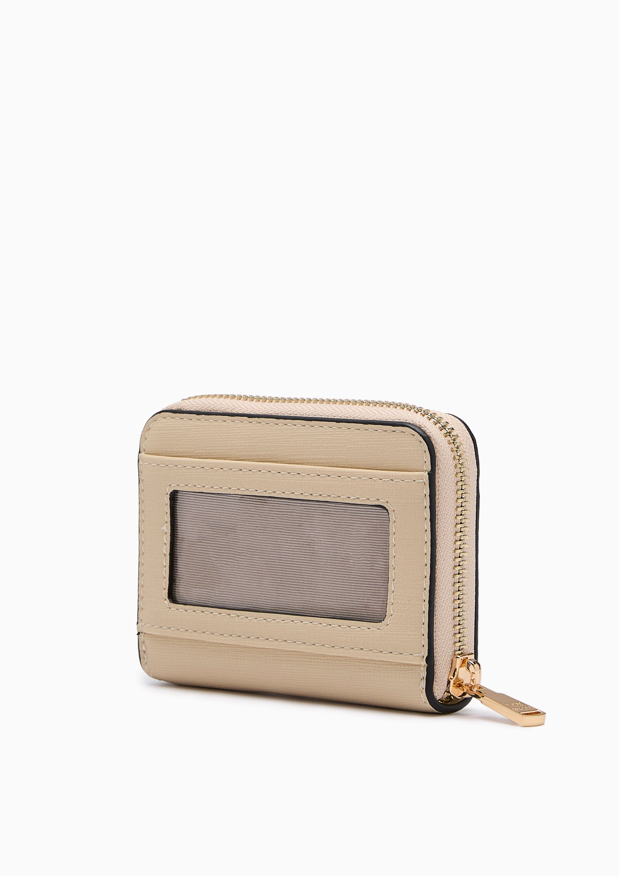 Earthy Short Zip Wallet - Light Beige