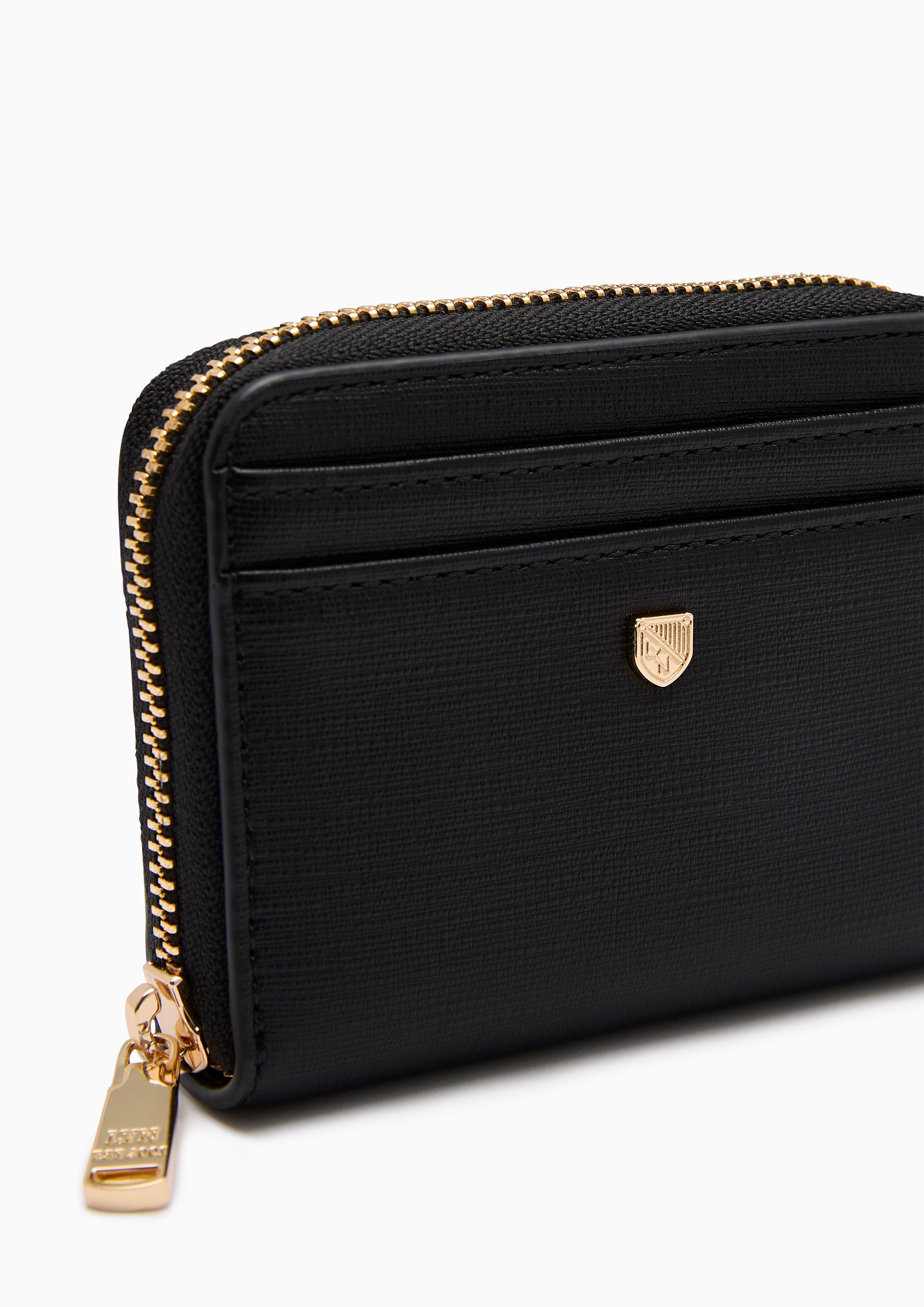 Earthy Short Zip Wallet - Black