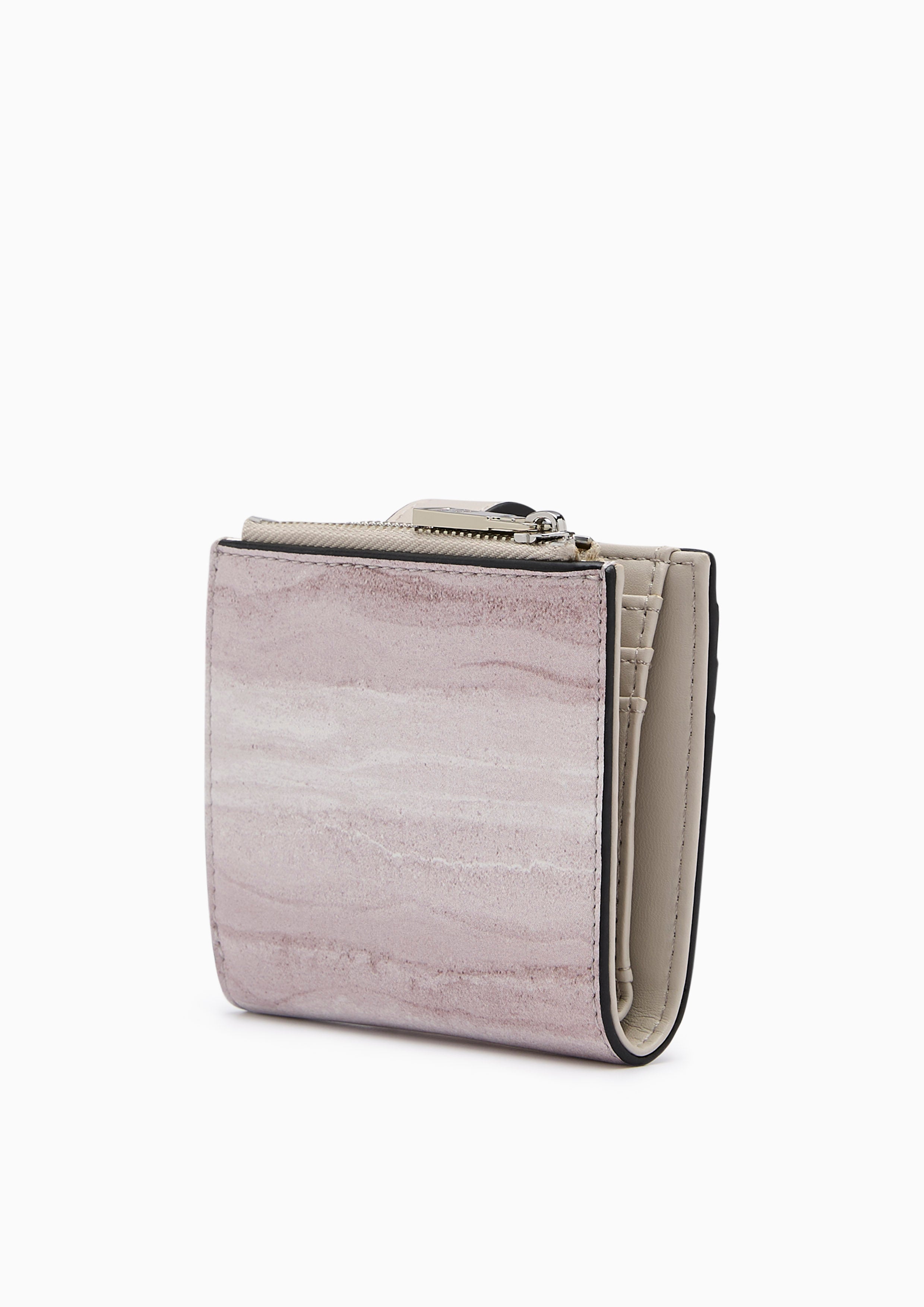 Earthy Short Zip Card Short Wallet - Light Printed Grey